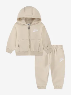 Kids LBR Full Zip Club Tracksuit in Beige