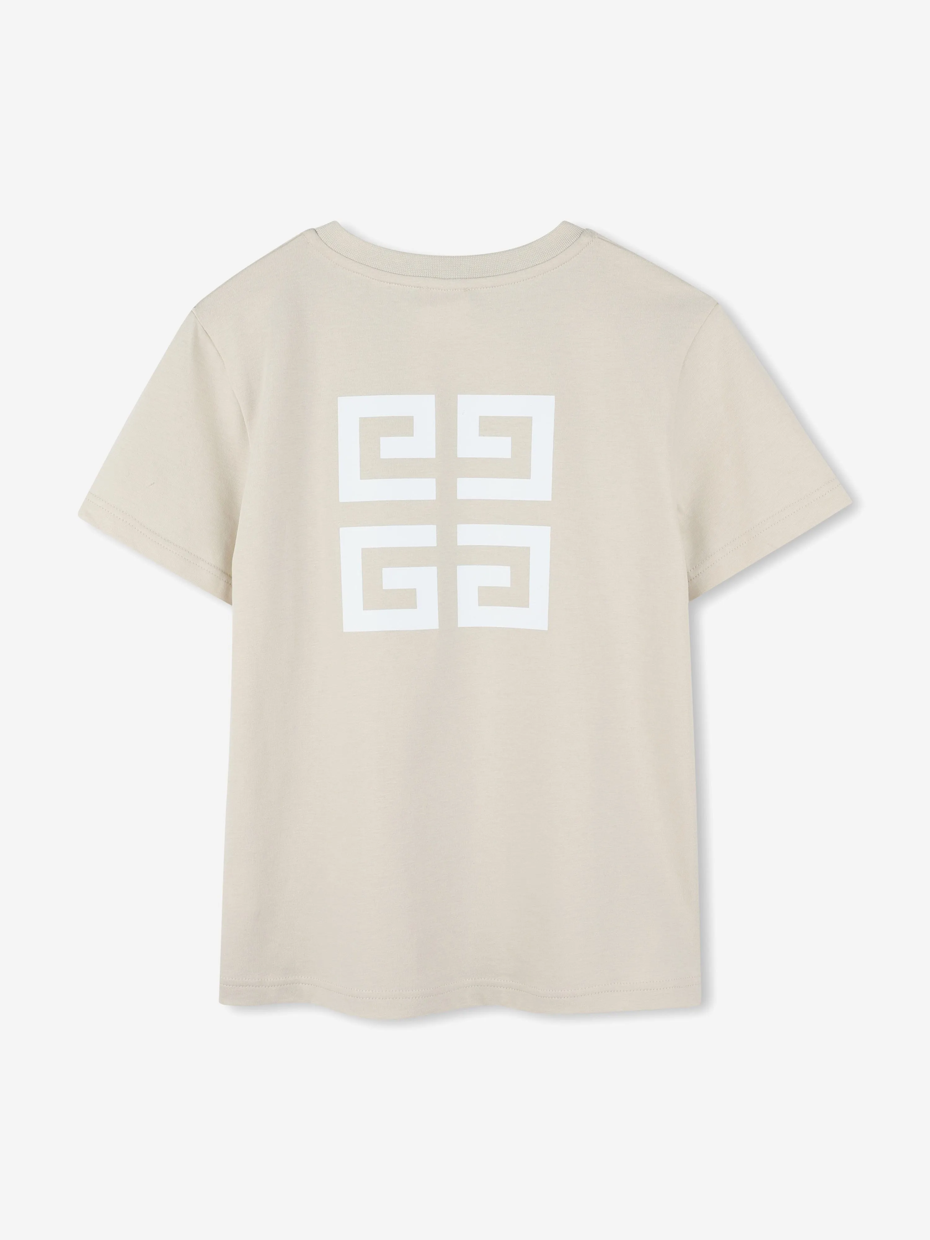 Kids Logo Print T-Shirt in Beige