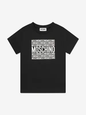 Kids Logo Print T-Shirt in Black