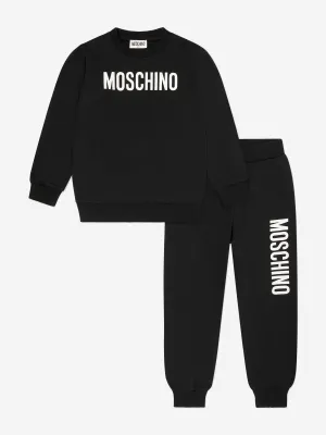 Kids Logo Tracksuit in Black
