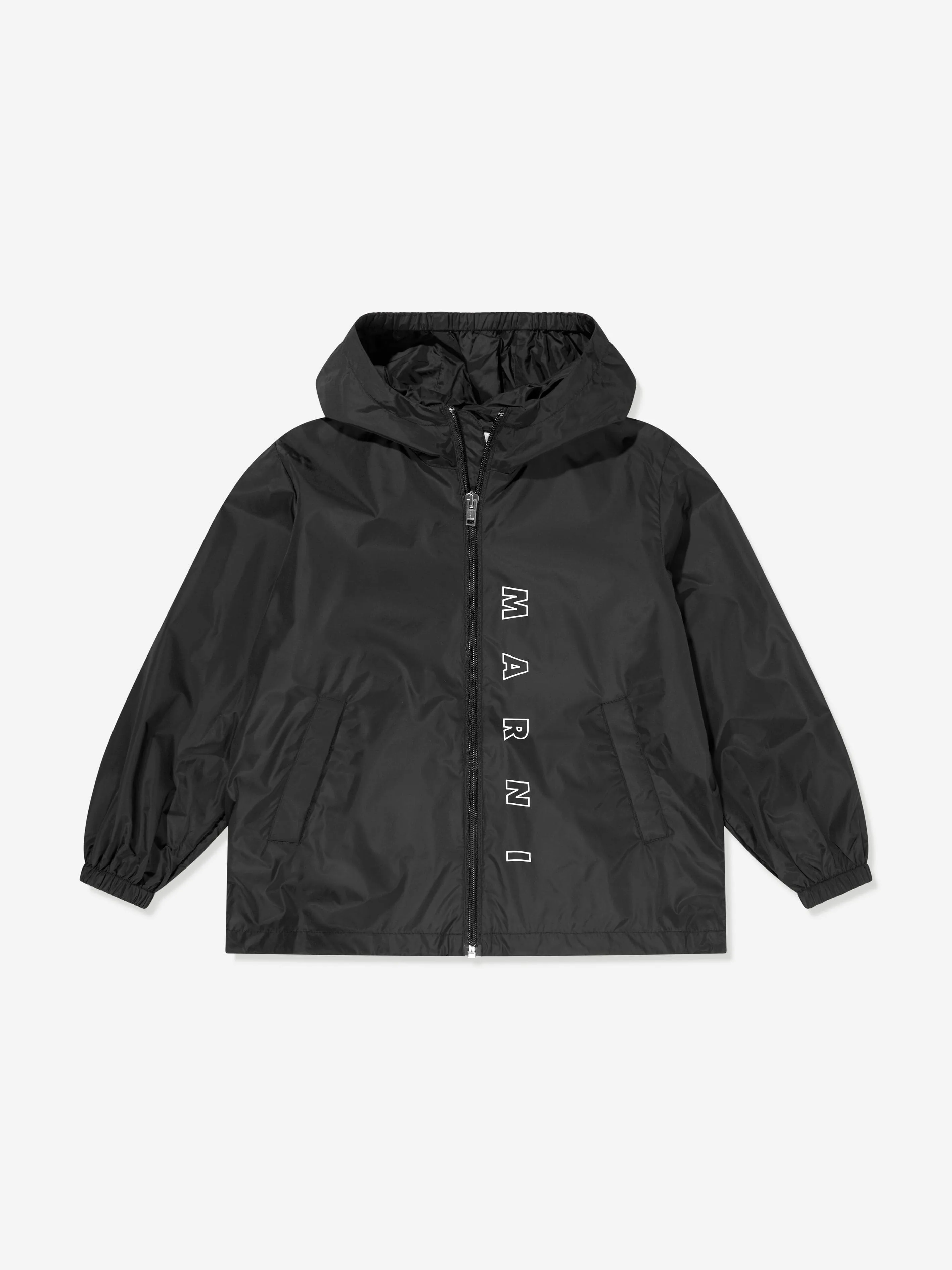 Kids Logo Zip Up Jacket in Black
