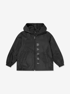 Kids Logo Zip Up Jacket in Black