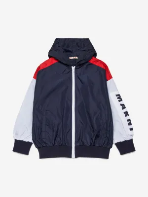 Kids Logo Zip Up Jacket in Navy