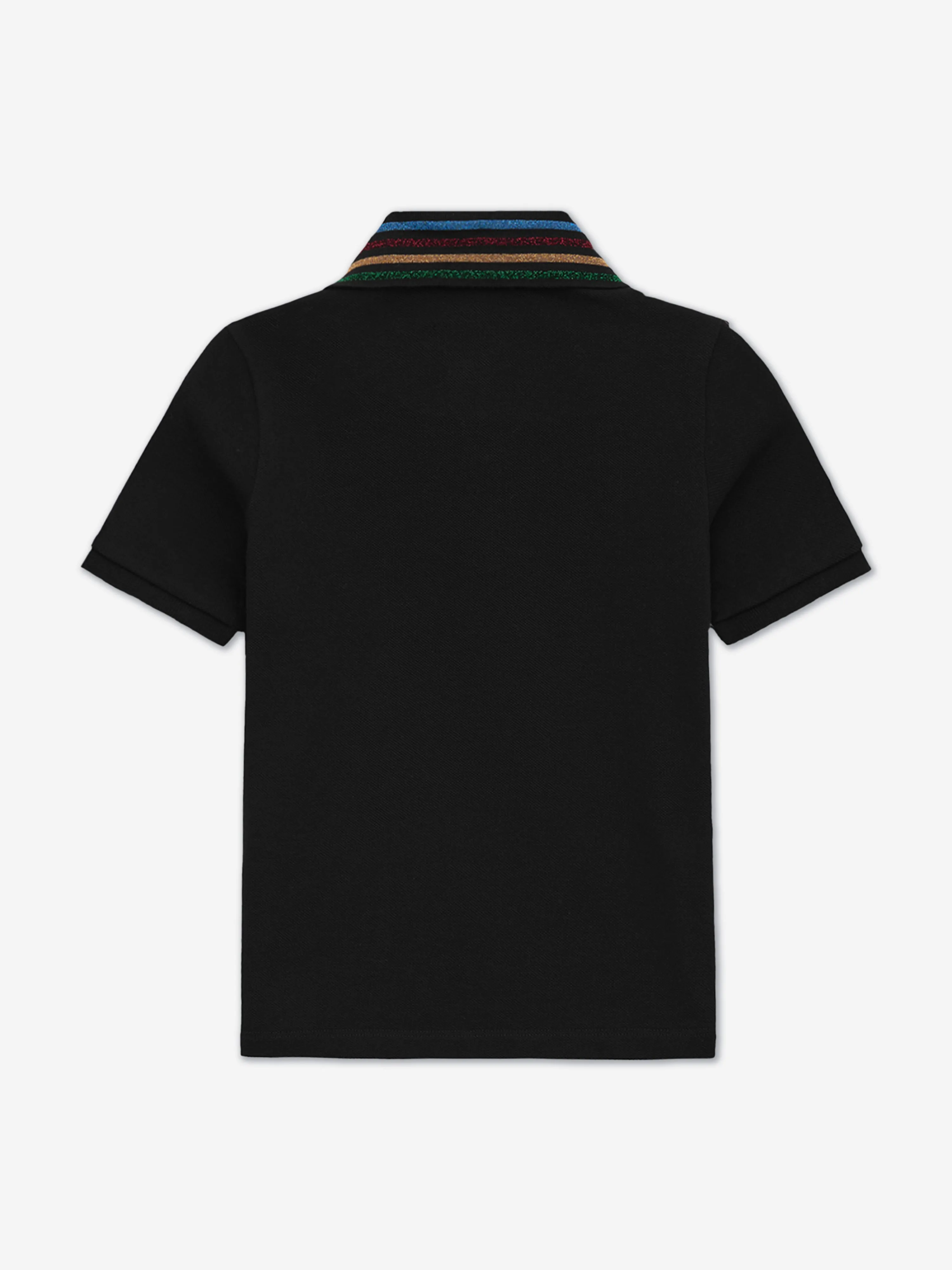 Kids MA Quad Scribble Polo Shirt in Black