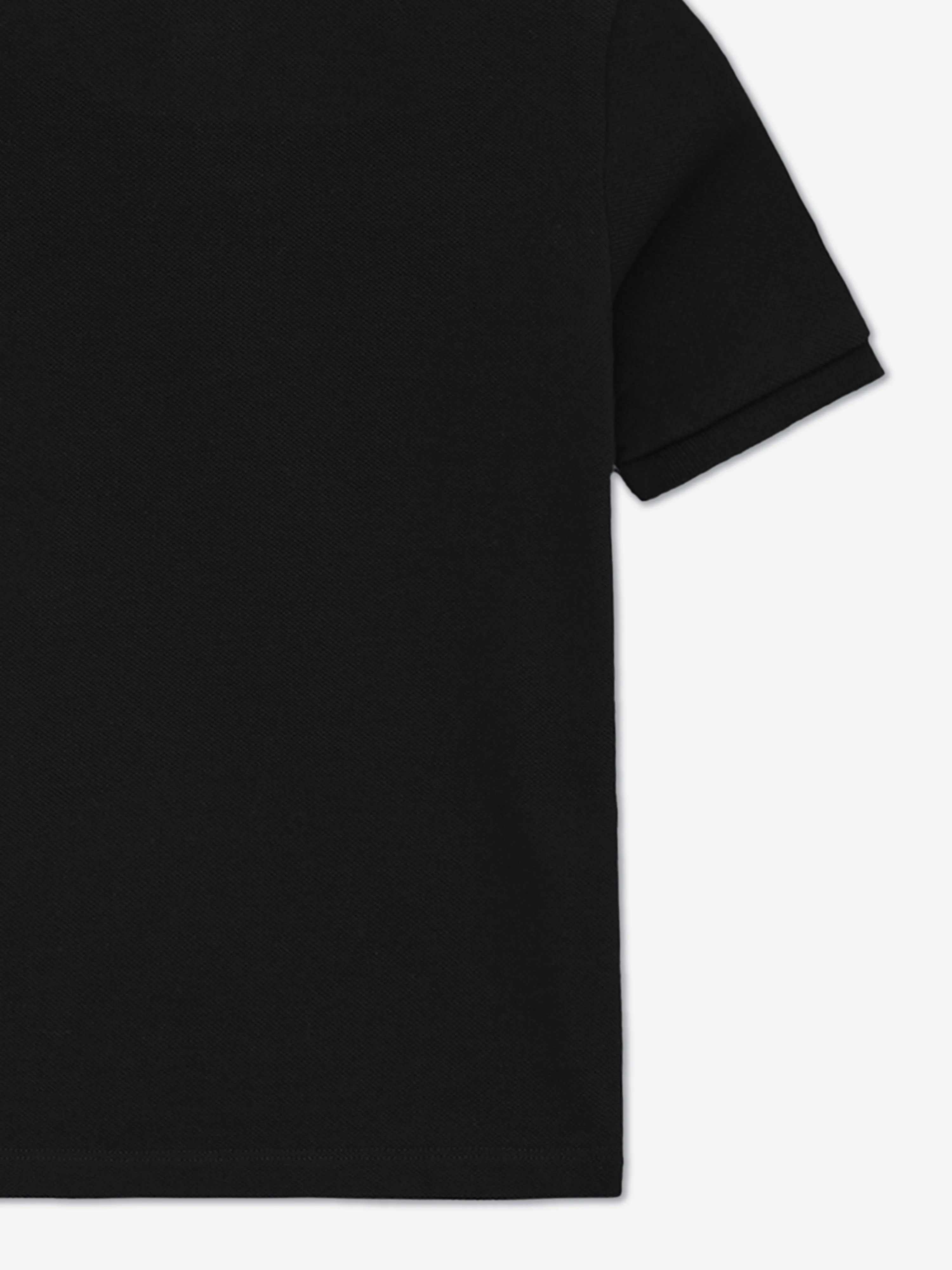 Kids MA Quad Scribble Polo Shirt in Black
