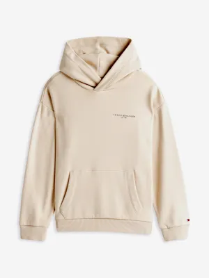 Kids Mini Corp Logo Hoodie in Beige