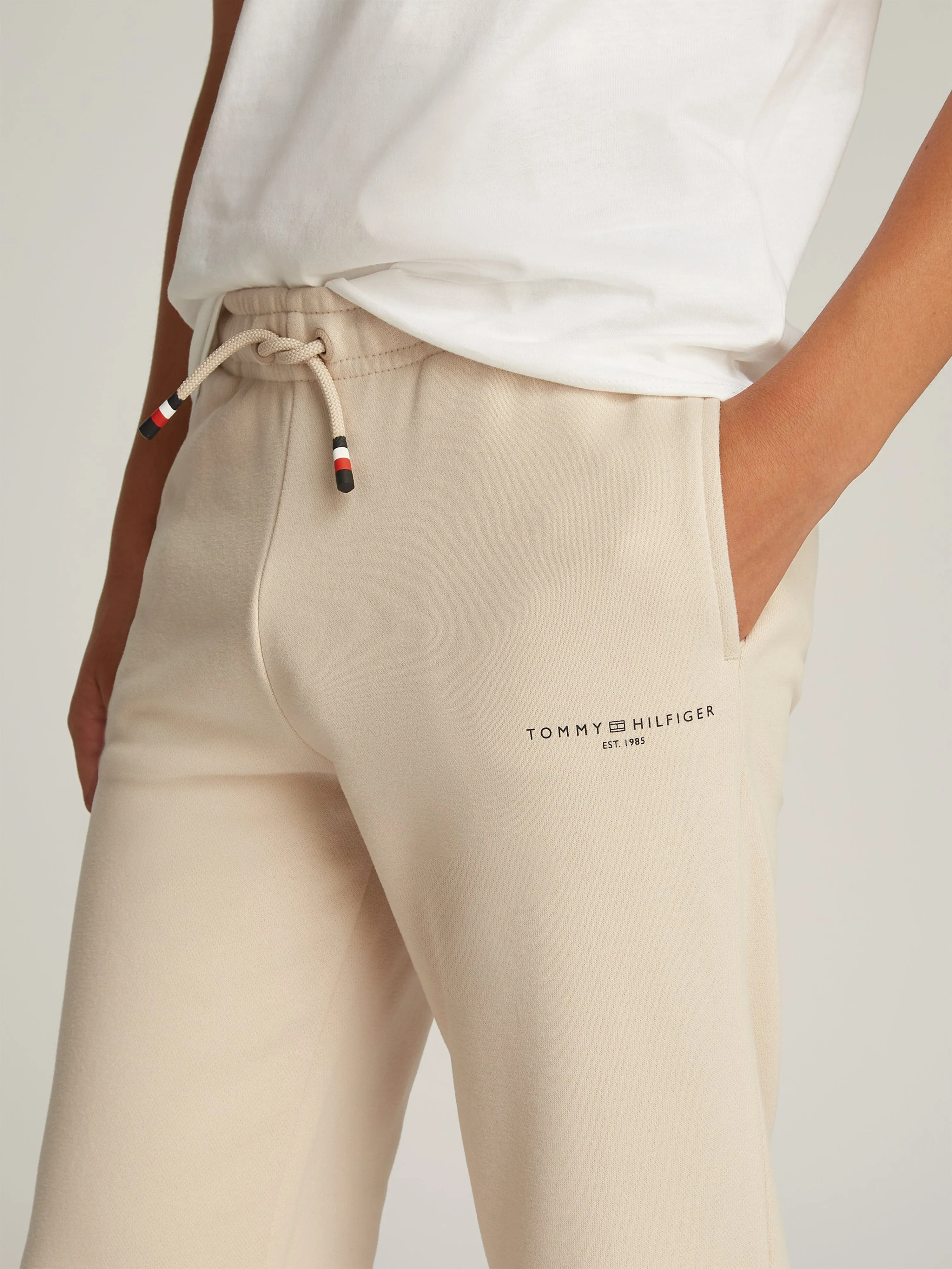 Kids Mini Corp Logo Joggers in Beige