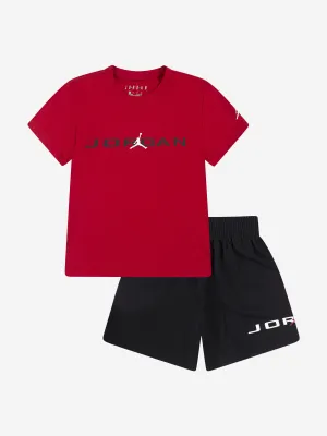 Kids MJ Baseline Mesh Short Set in Black