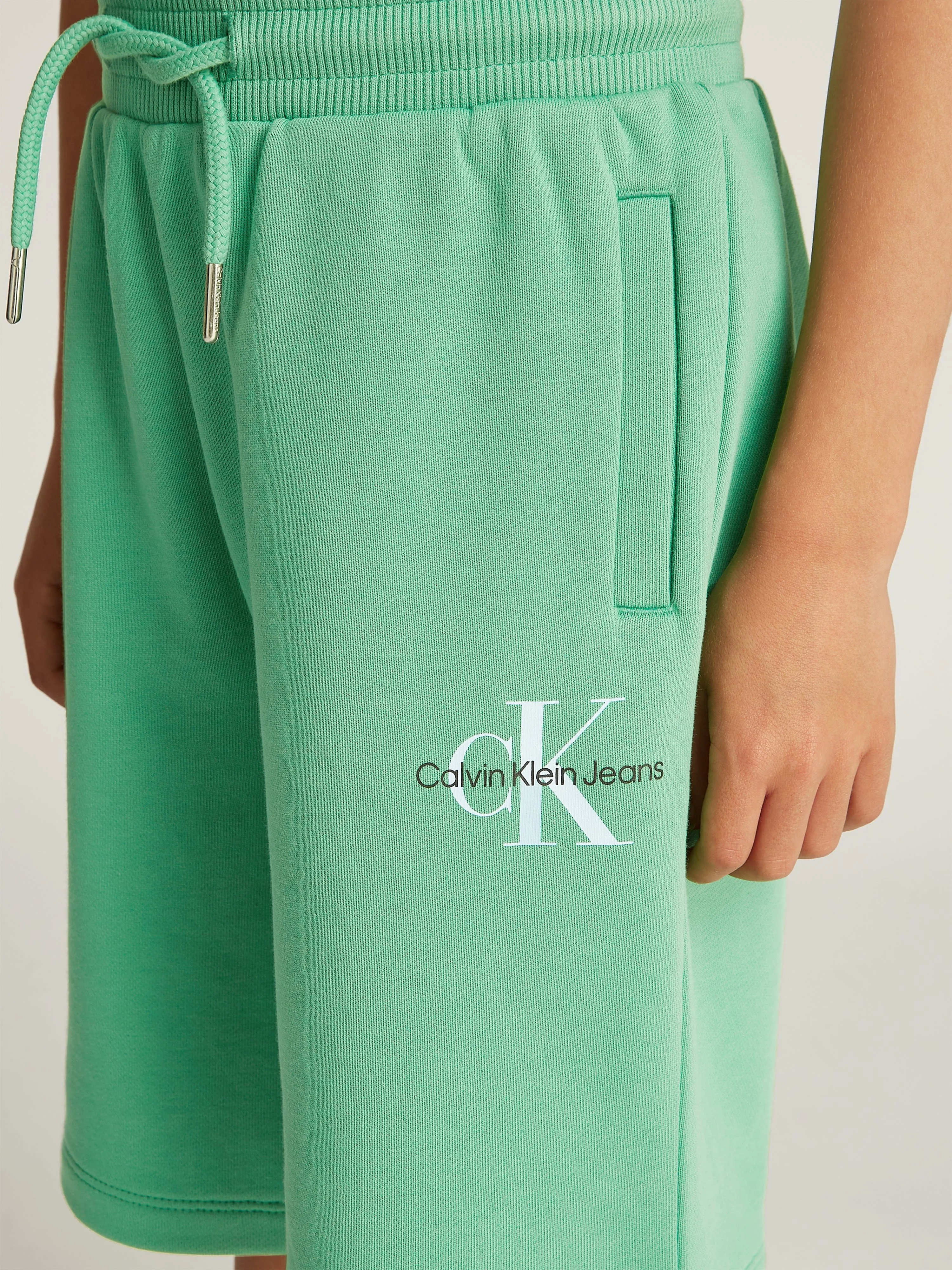 Kids Monogram Relaxed Shorts in Green