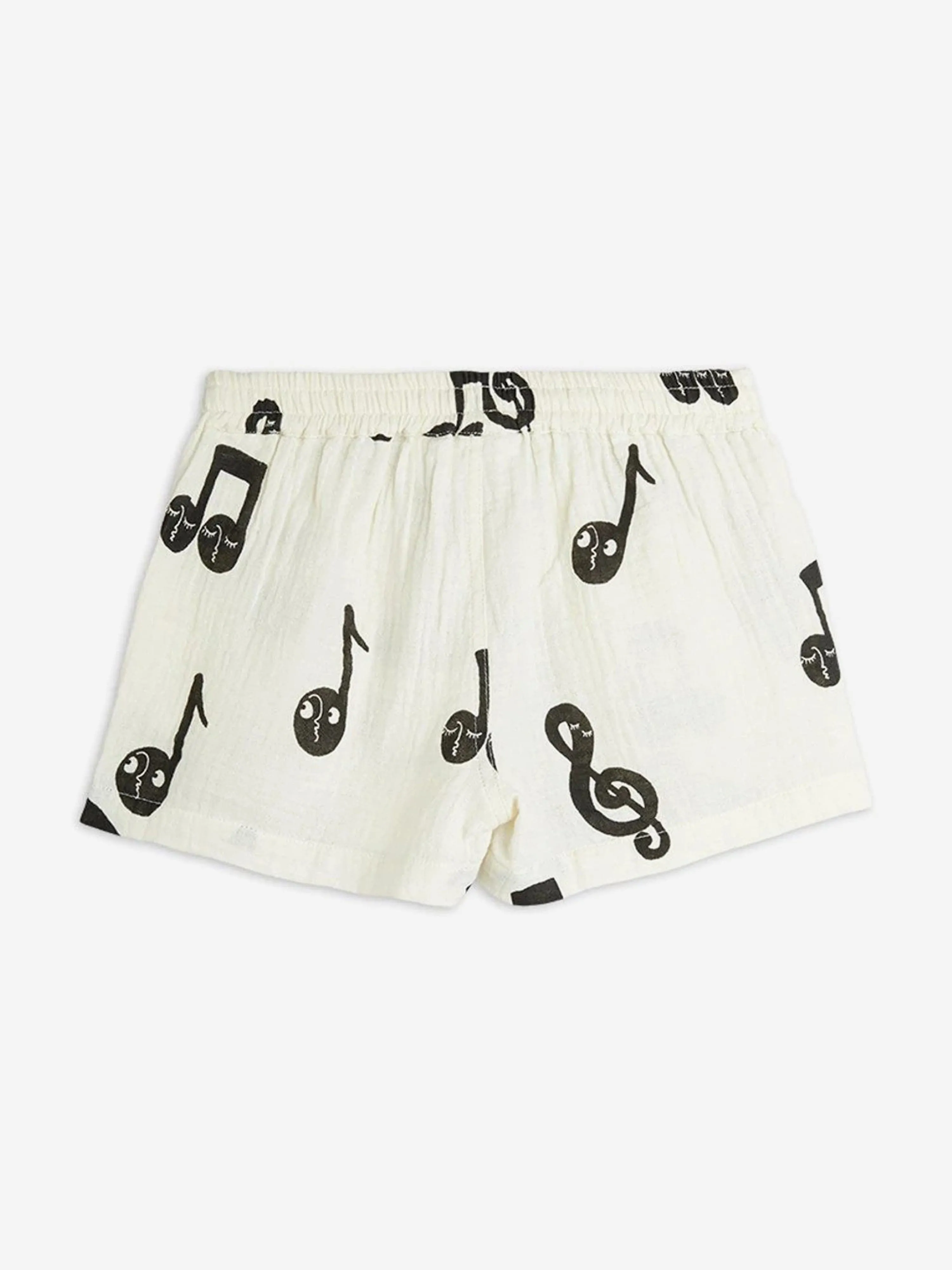 Kids Note AOP Muslin Shorts in White