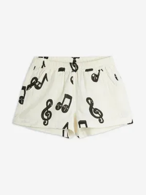 Kids Note AOP Muslin Shorts in White