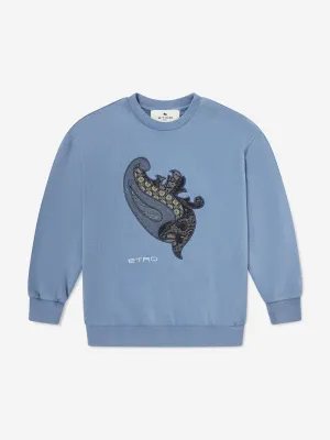 Kids Paisley Sweatshirt in Blue