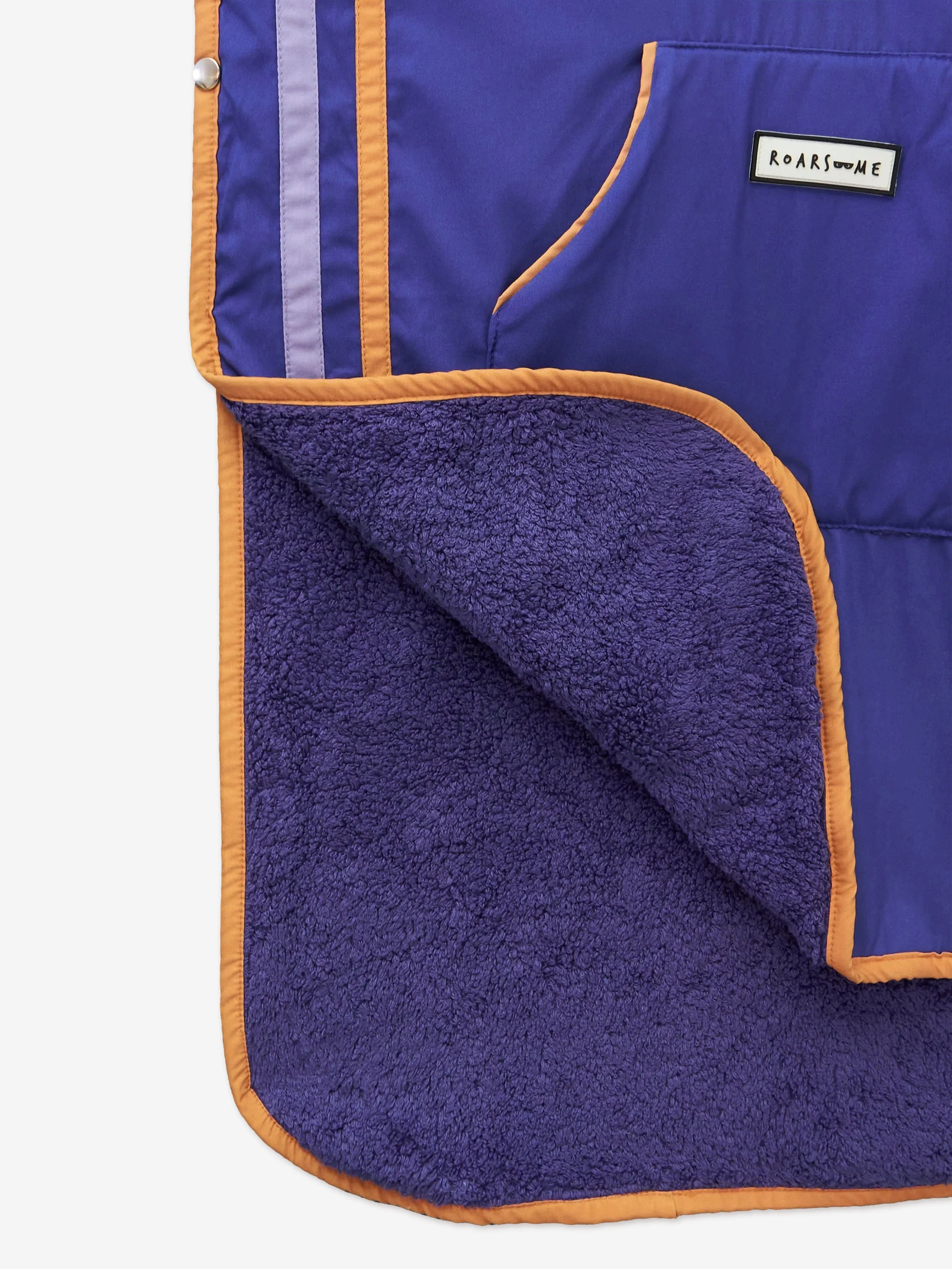 Kids Parrot Poncho Towel in Blue