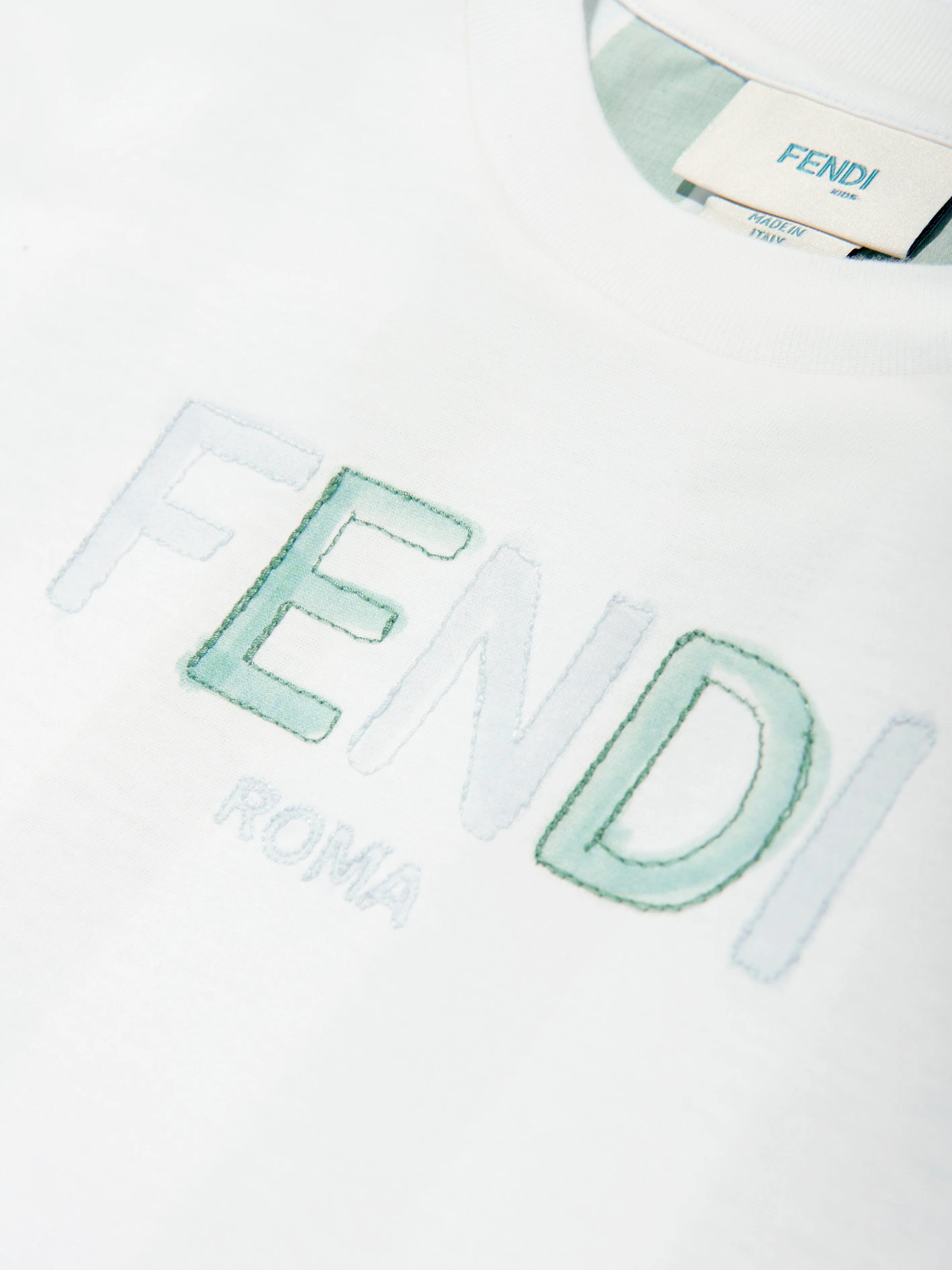 Kids Pequin Print T-Shirt in Blue