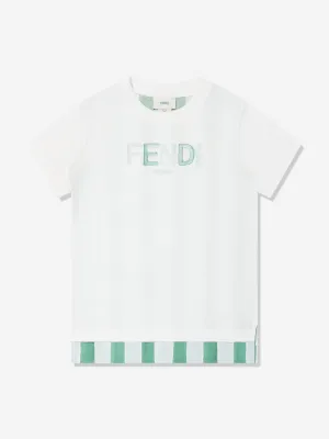 Kids Pequin Print T-Shirt in Blue