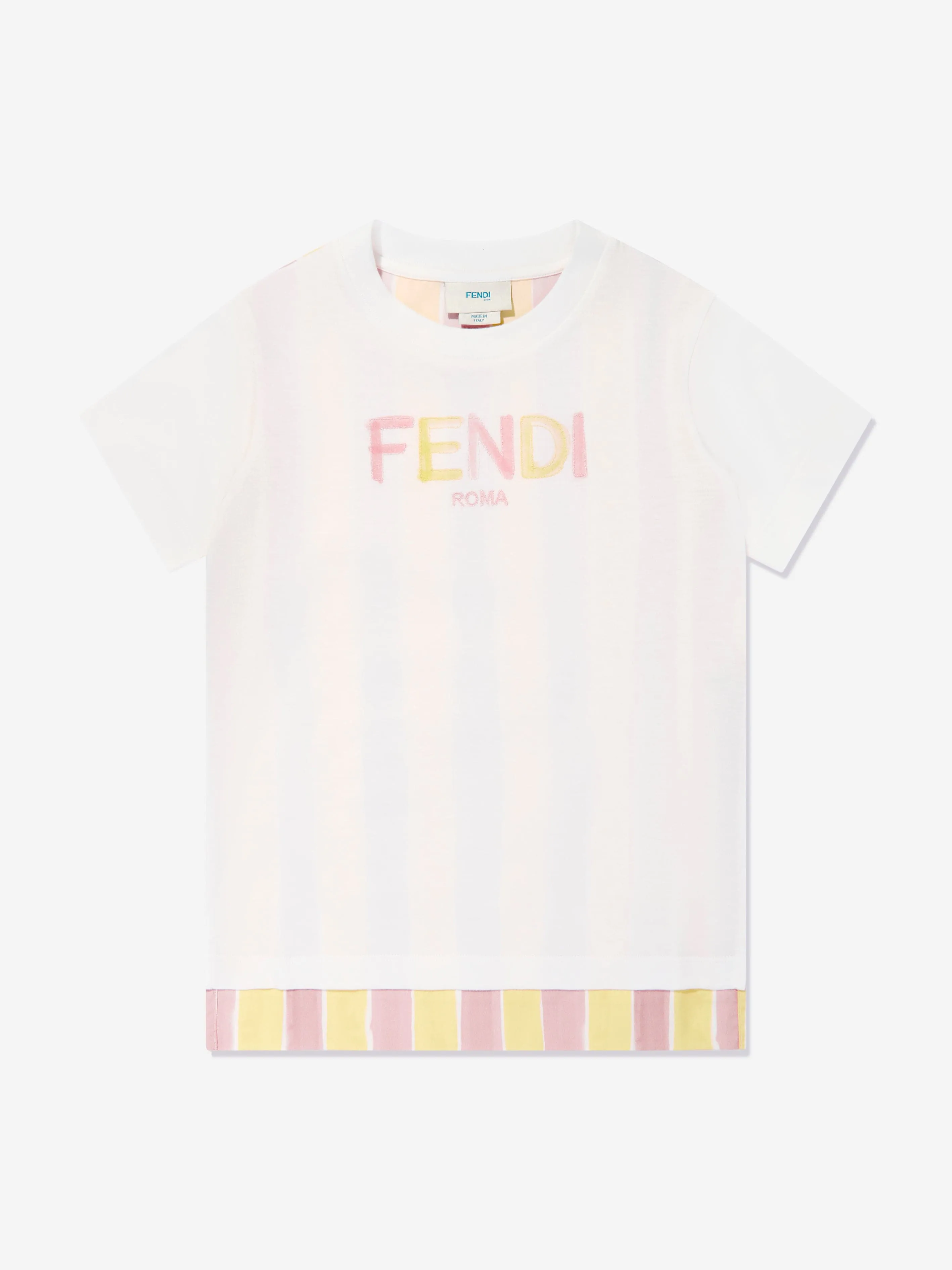 Kids Pequin Print T-Shirt in Yellow