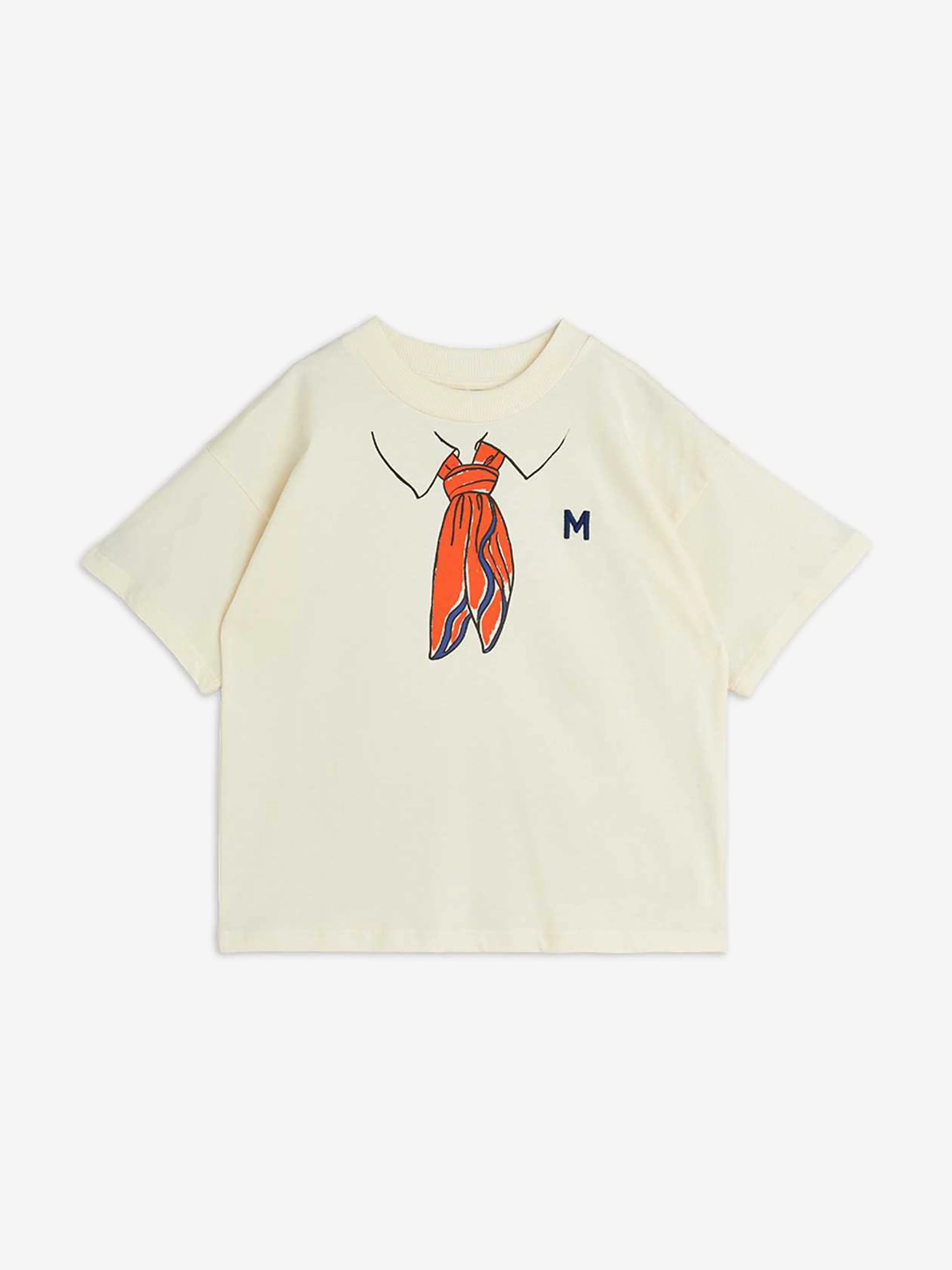 Kids Scarf Print T-Shirt in White