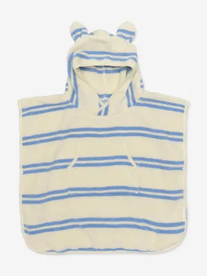 Kids Striped Character Hooded Towel Sid the Seagull in Blue (86cm)