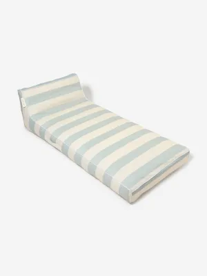 Kids Striped Luxe Lie-On Lounger Lazy Days in Blue (180cm)
