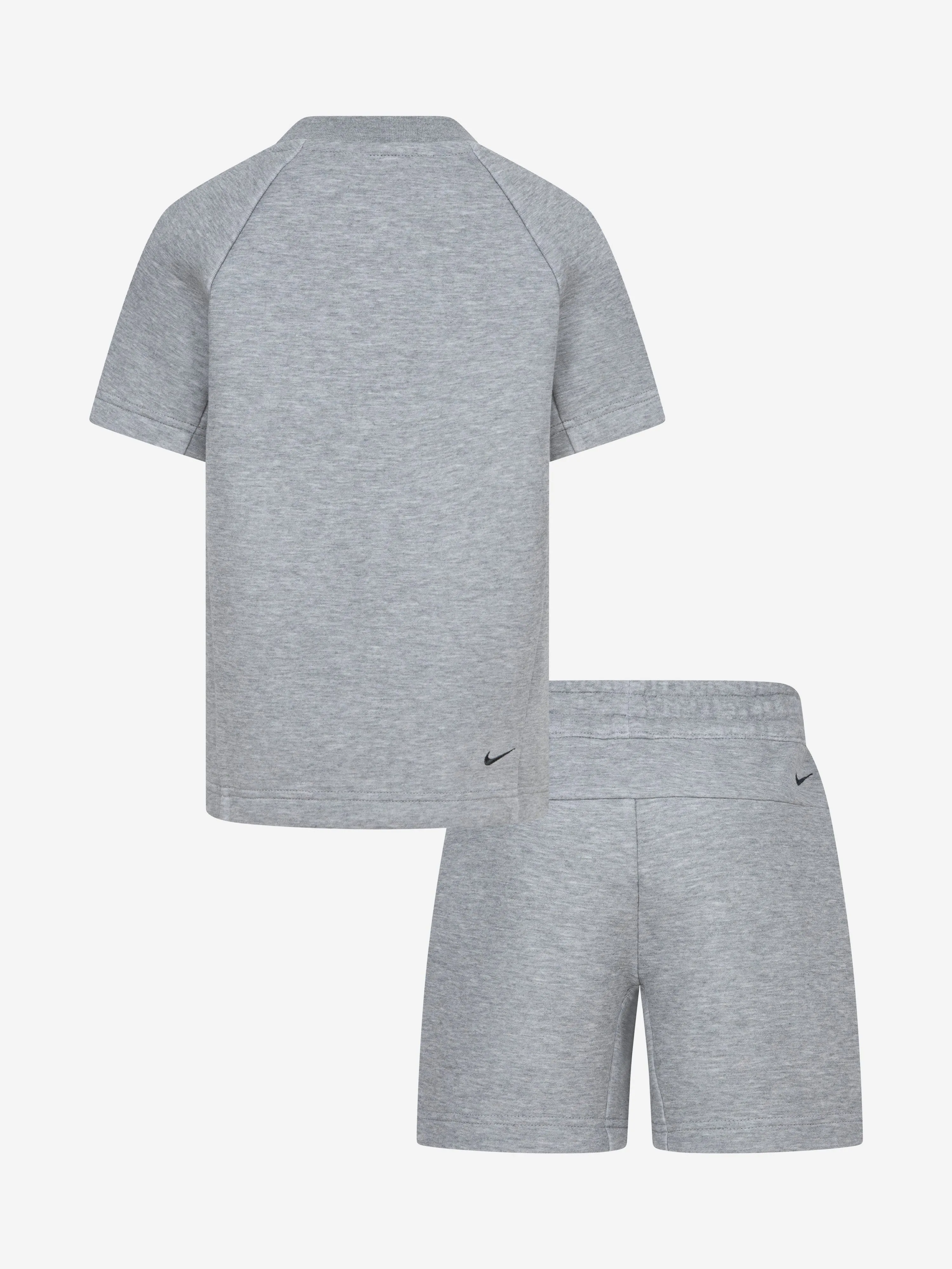 Kids Tech Fleece T-Shirt and Shorts Set in Grey