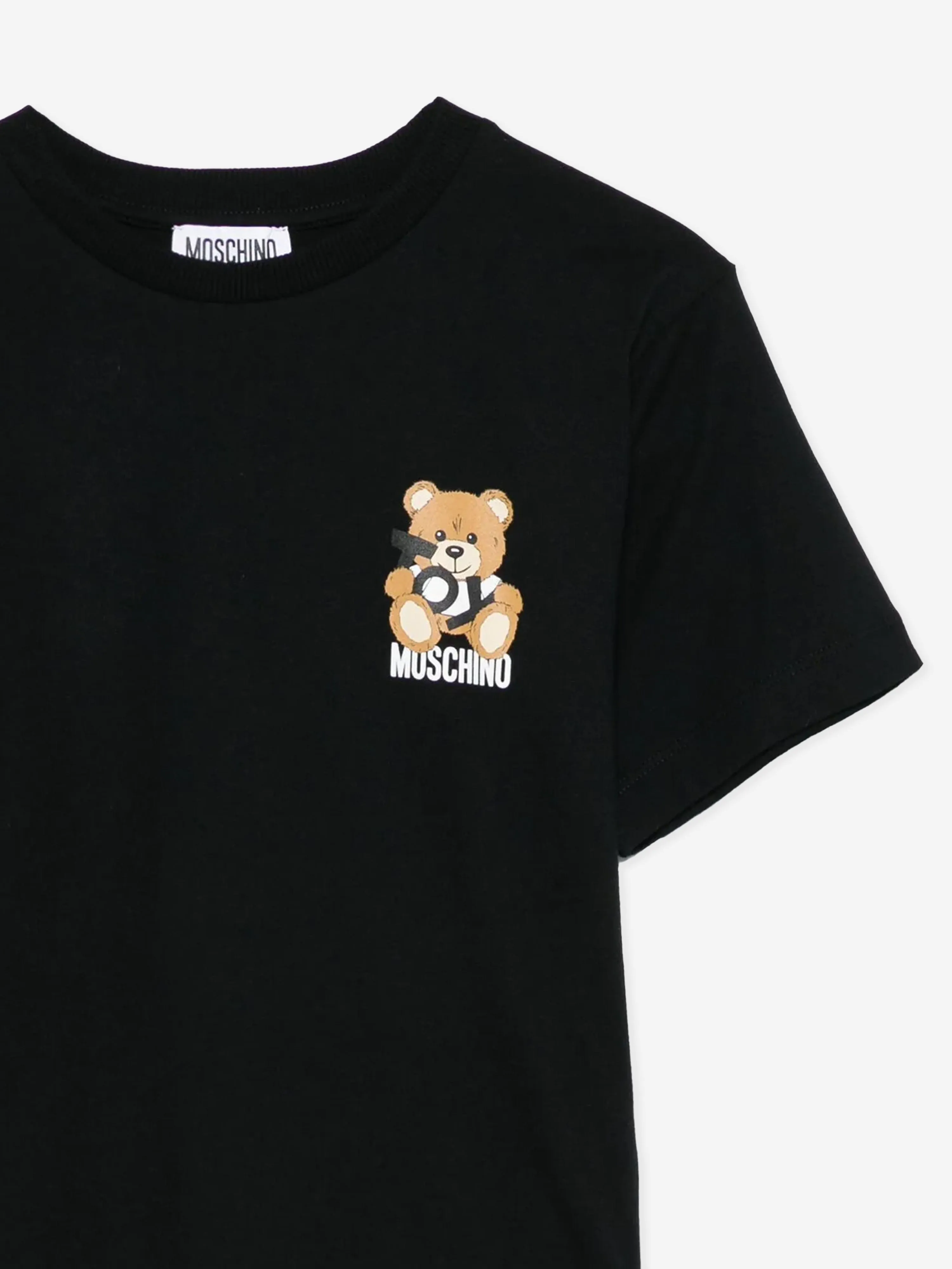 Kids Teddy Bear Logo T-Shirt in Black