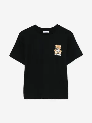 Kids Teddy Bear Logo T-Shirt in Black