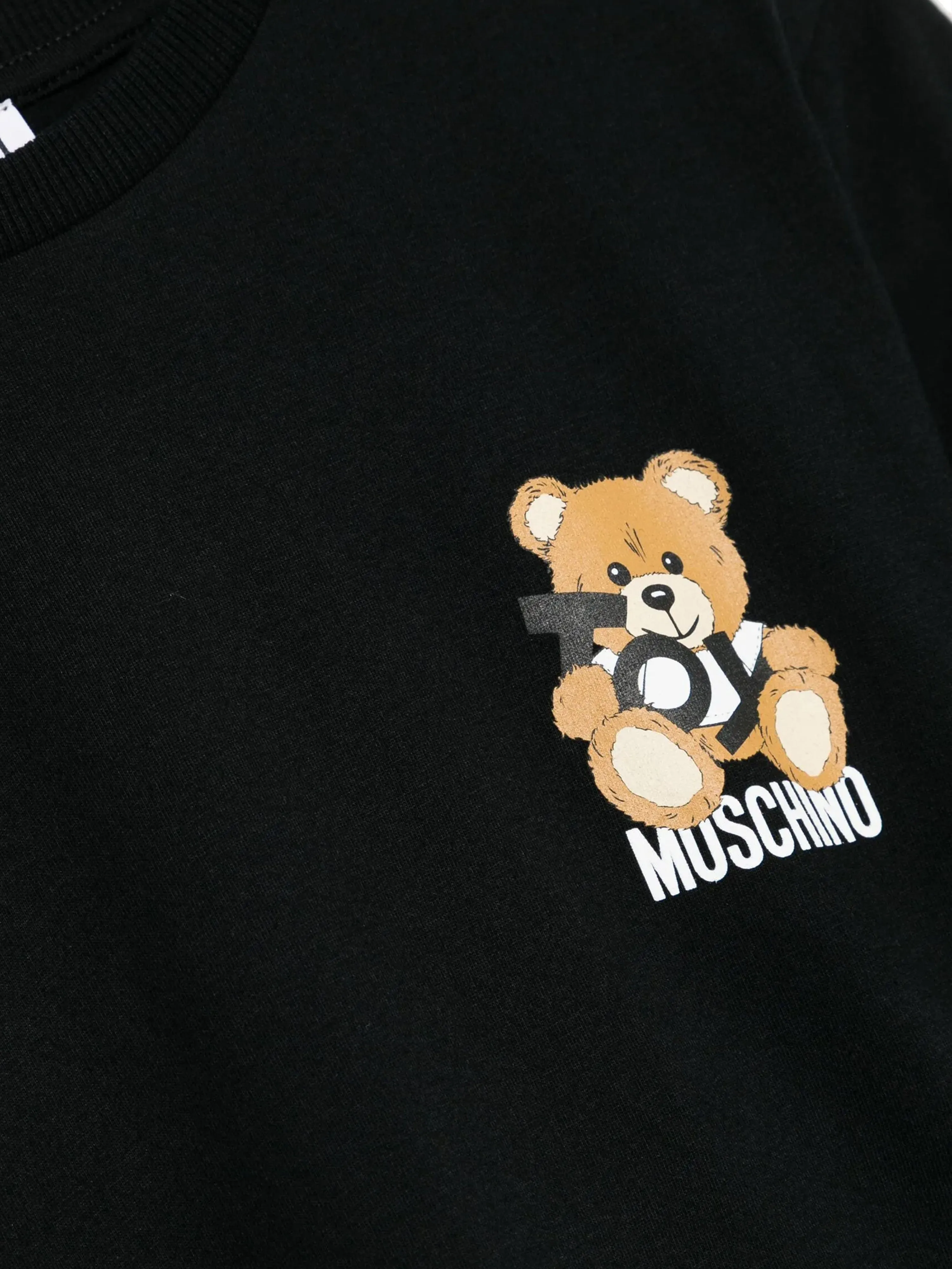 Kids Teddy Bear Logo T-Shirt in Black