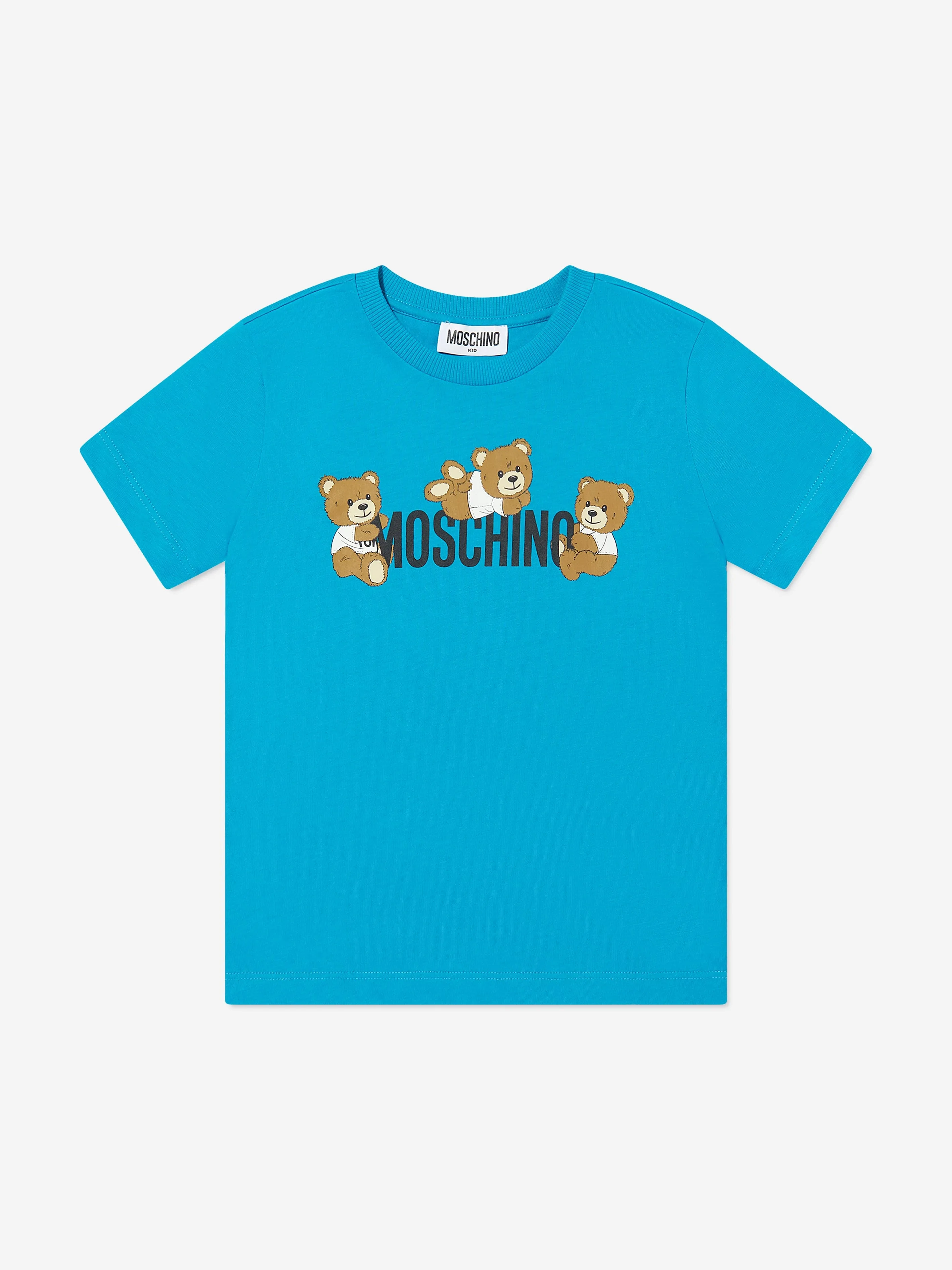 Kids Teddy Bear Logo T-Shirt in Blue