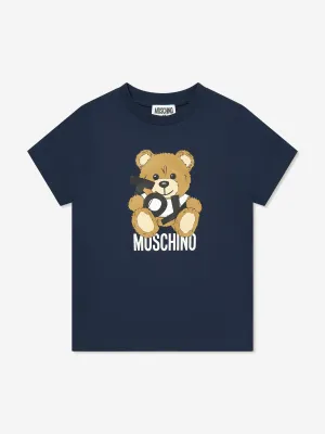 Kids Teddy Bear Logo T-Shirt in Navy
