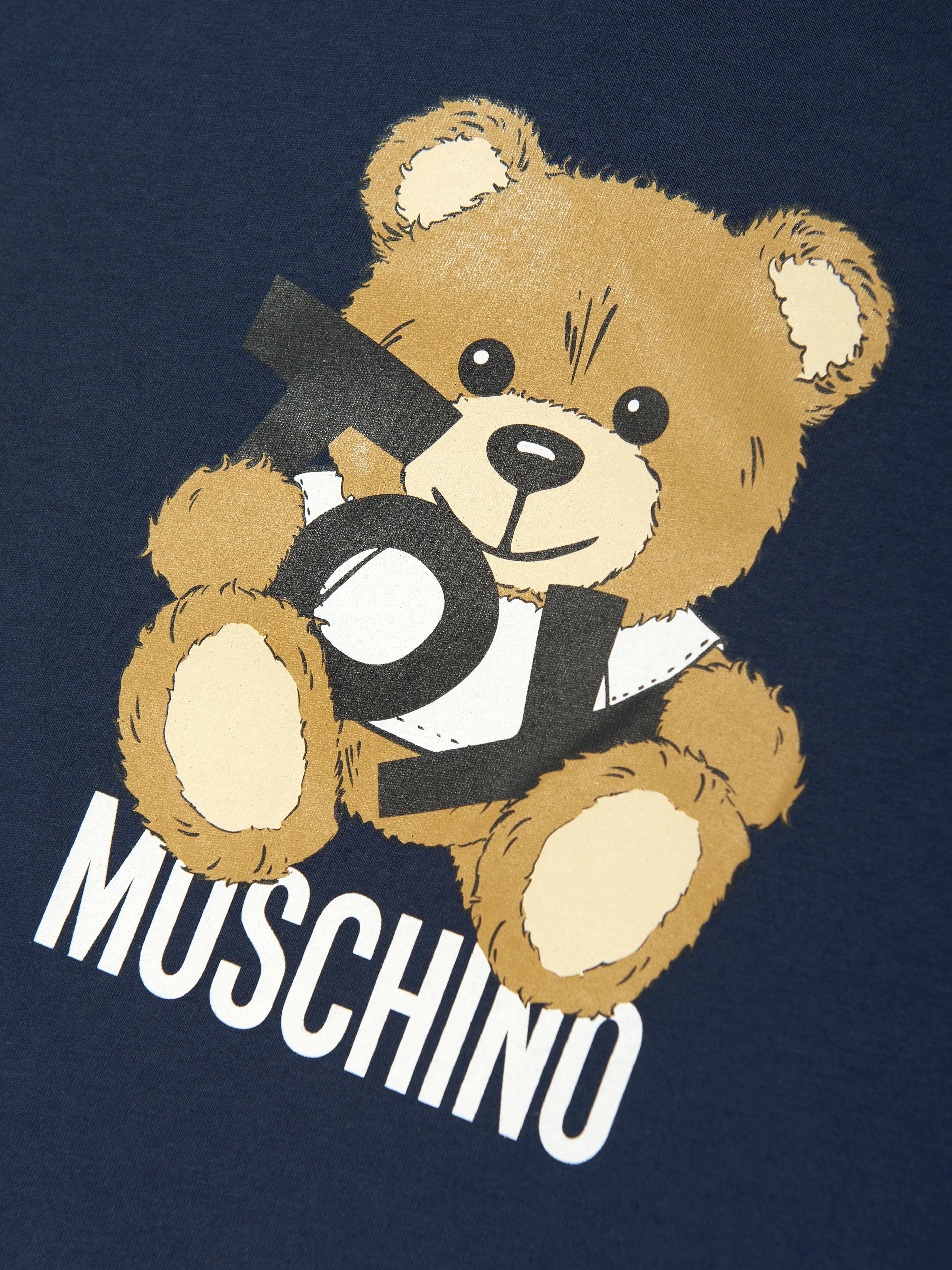 Kids Teddy Bear Logo T-Shirt in Navy
