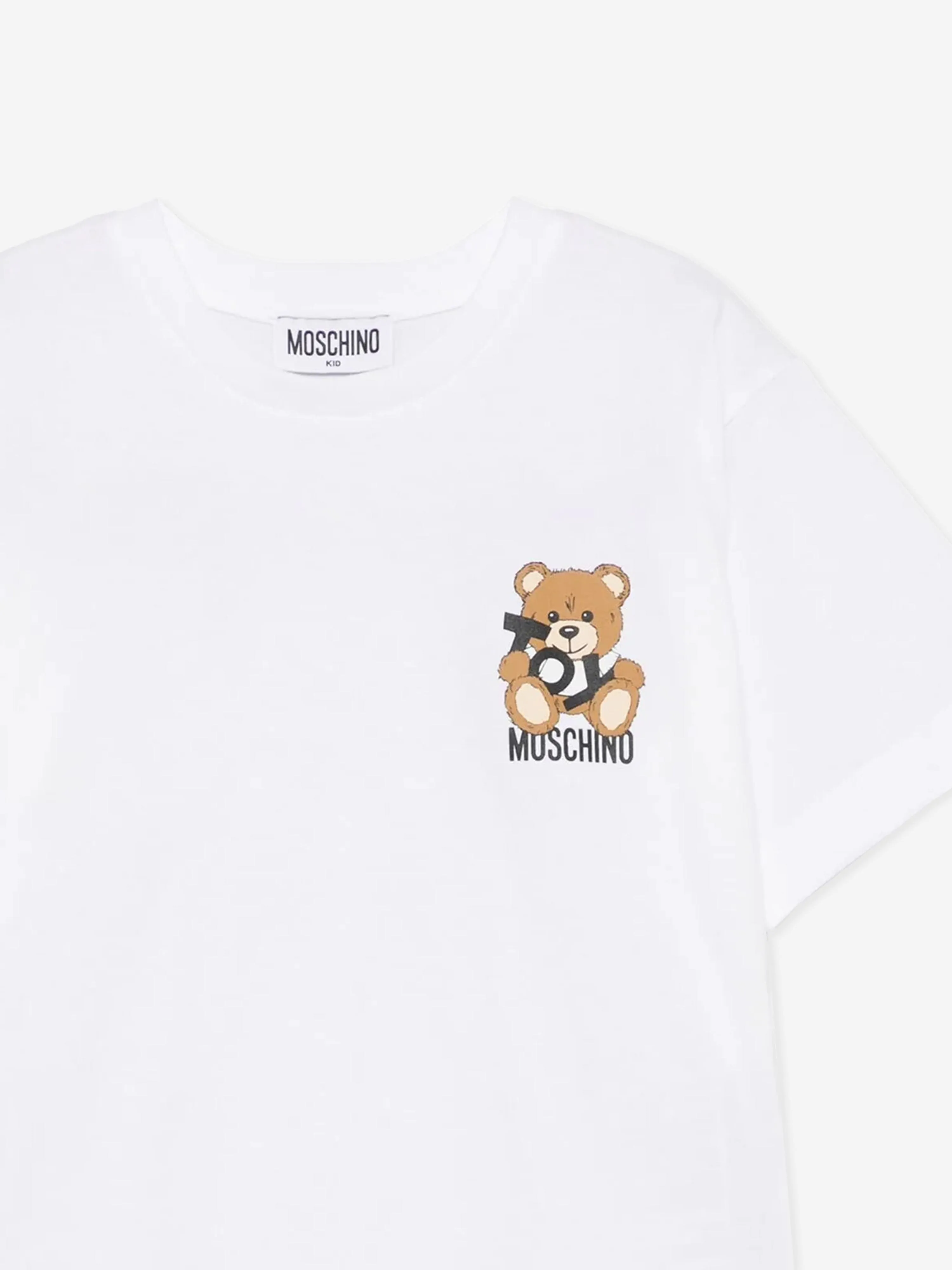Kids Teddy Bear Logo T-Shirt in White