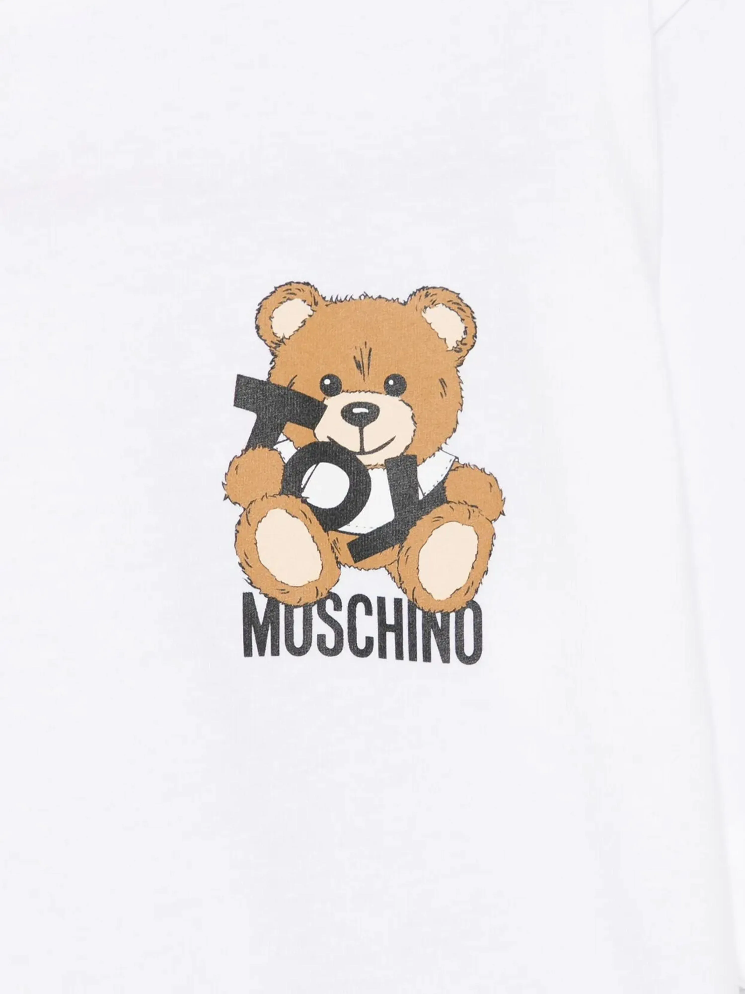 Kids Teddy Bear Logo T-Shirt in White