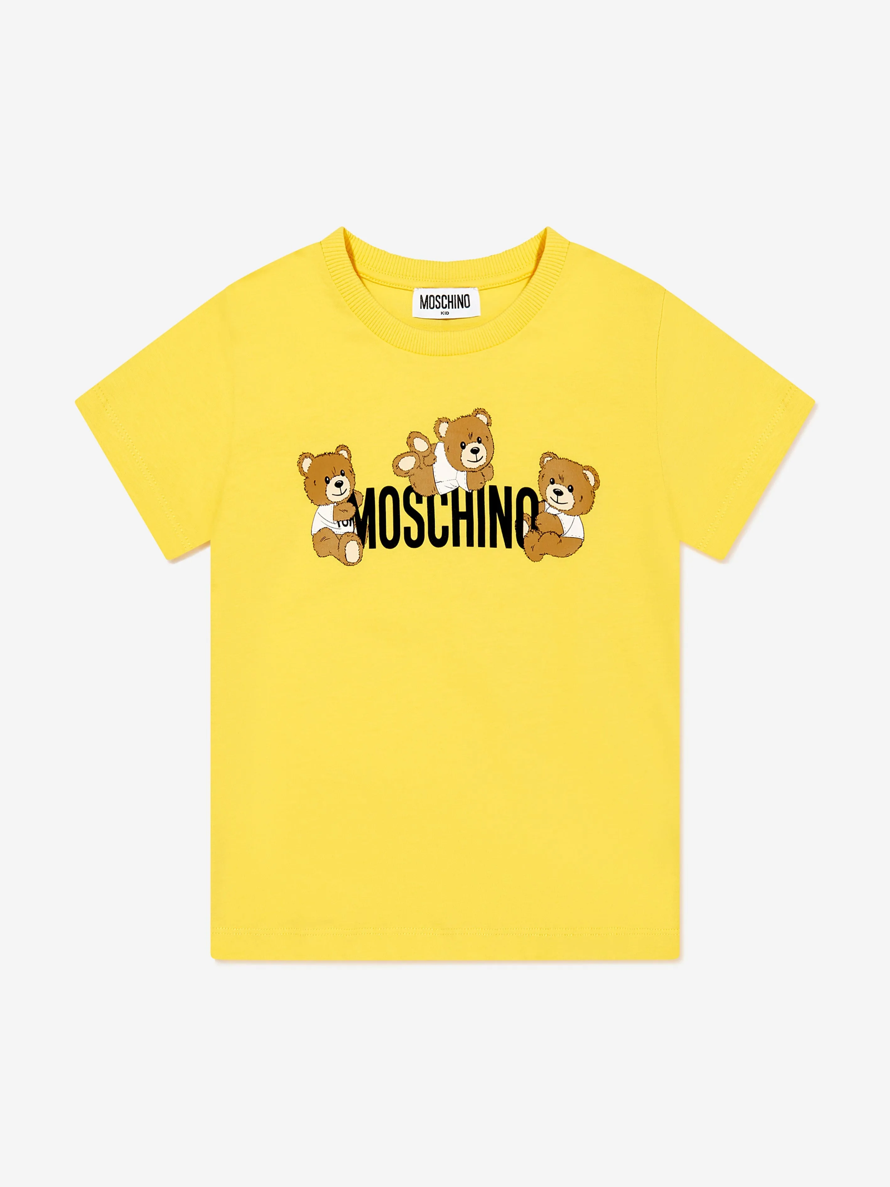 Kids Teddy Bear Logo T-Shirt in Yellow