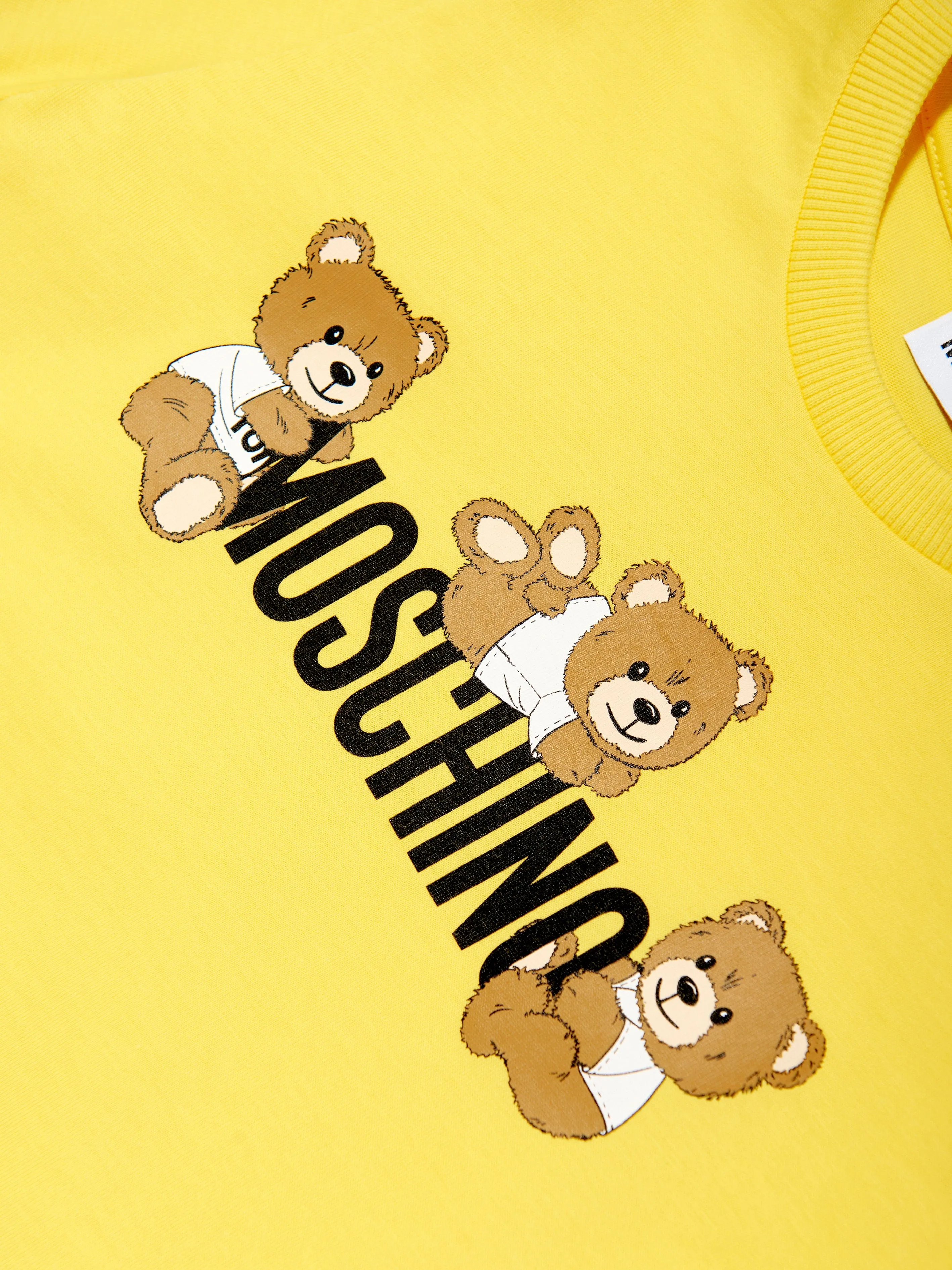 Kids Teddy Bear Logo T-Shirt in Yellow