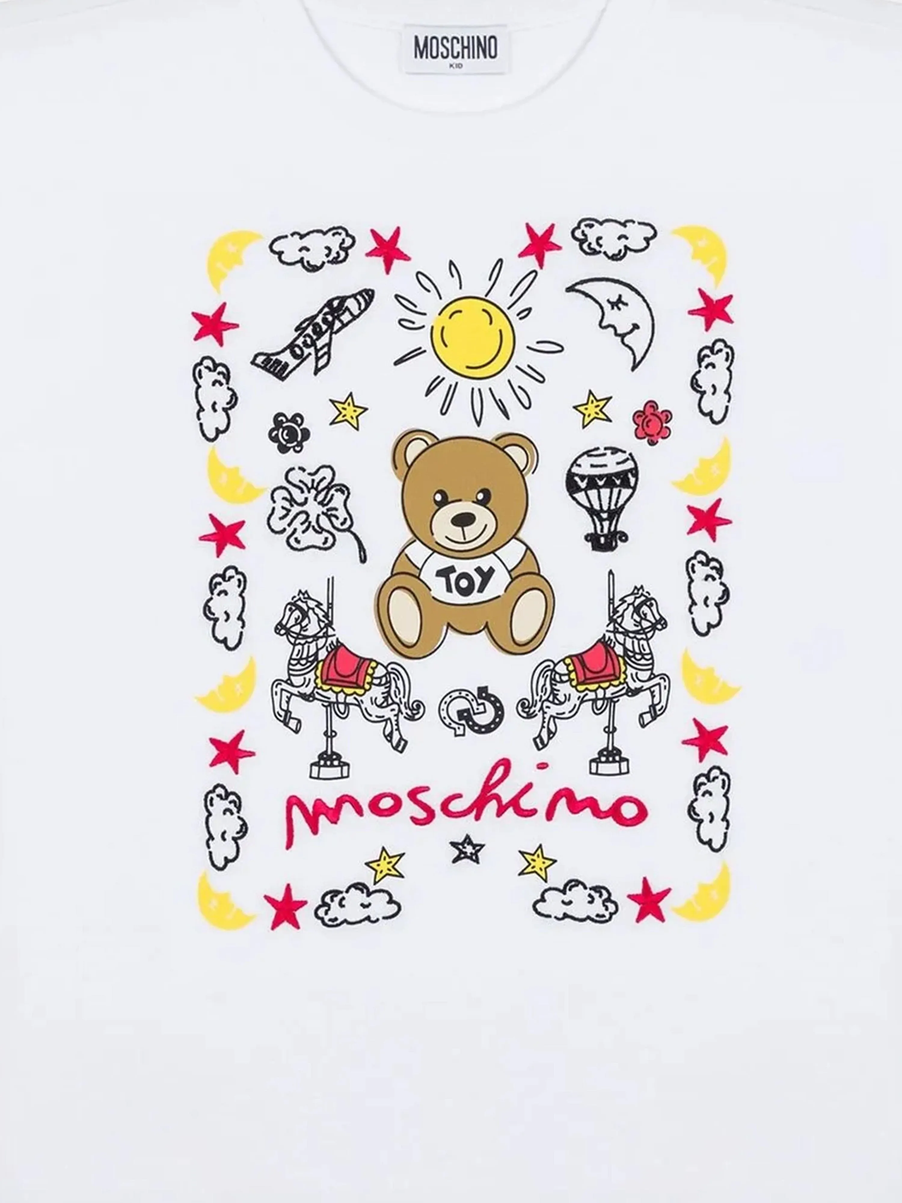 Kids Teddy Bear T-Shirt in White