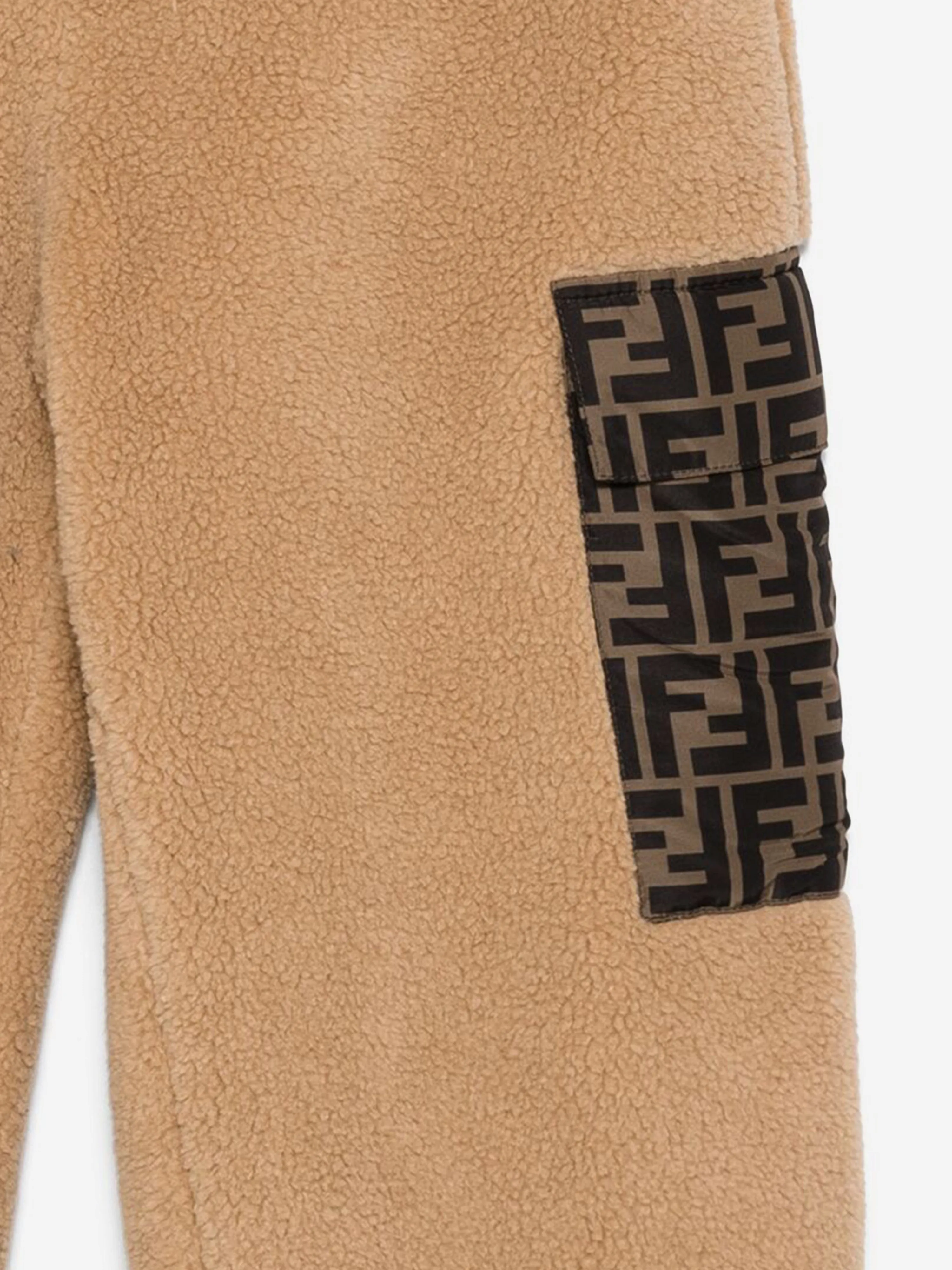 Kids Teddy Joggers in Beige