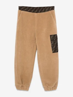 Kids Teddy Joggers in Beige