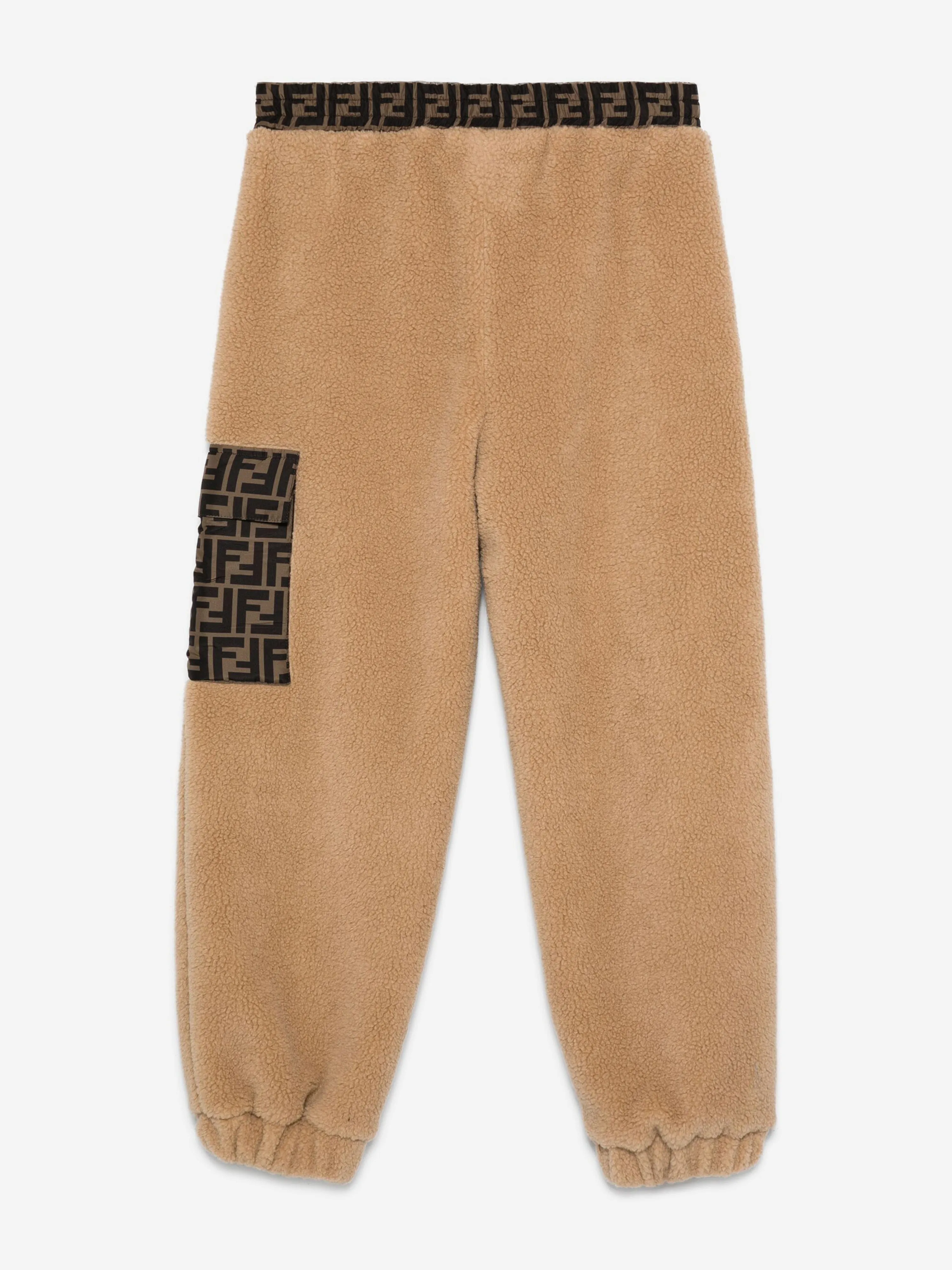 Kids Teddy Joggers in Beige