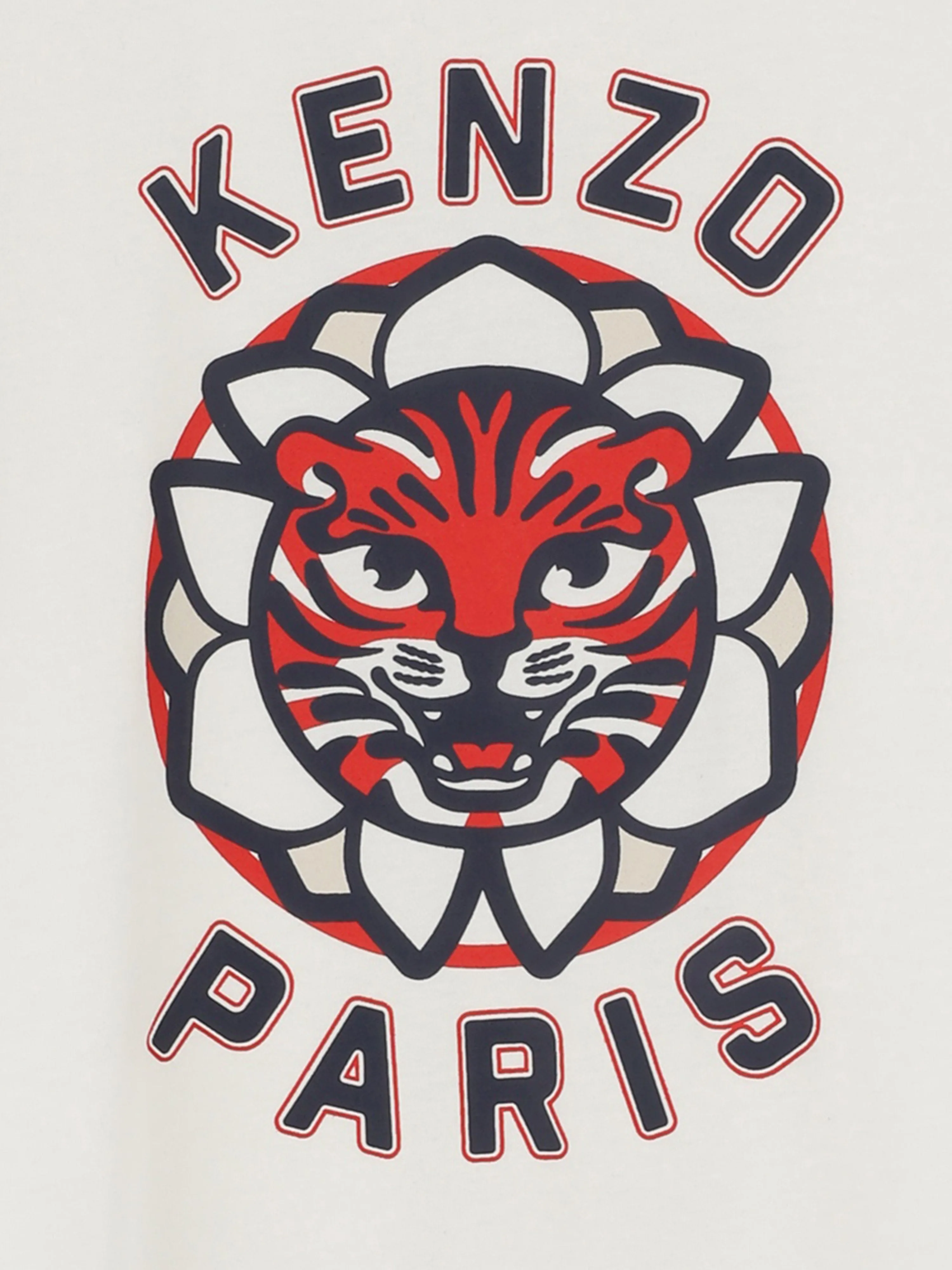 Kids Tiger Logo T-Shirt in Ivory