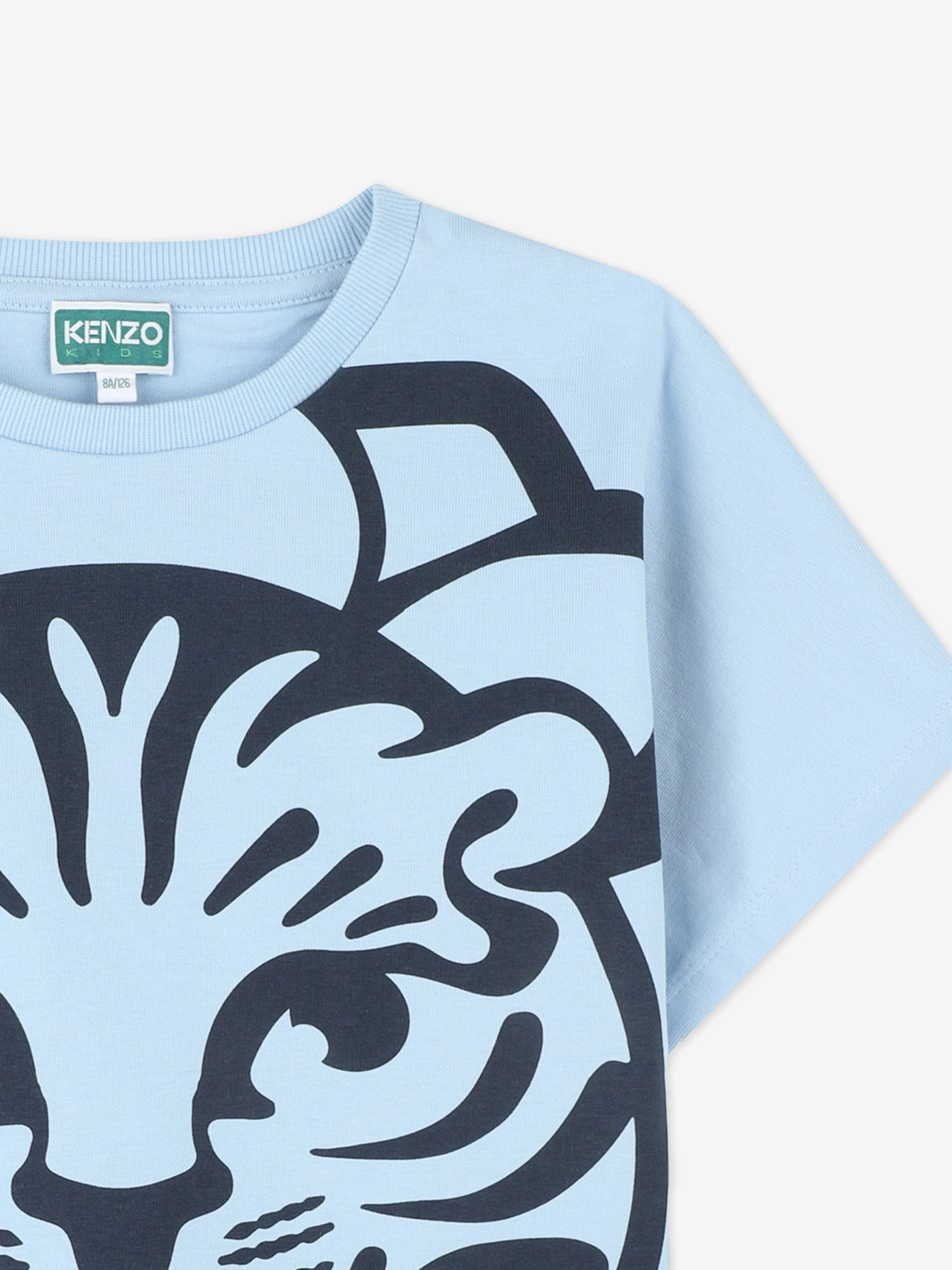 Kids Tiger Print T-Shirt in Blue