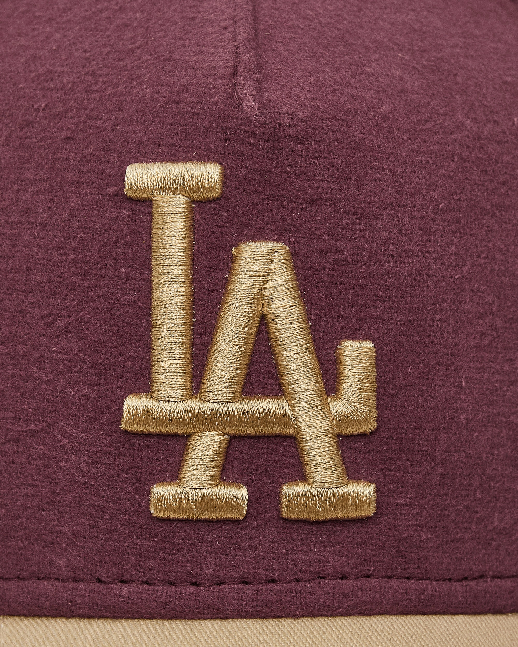 LA Dodgers Moleskin Crown 9FORTY A-Frame Adjustable Cap Dark Purple