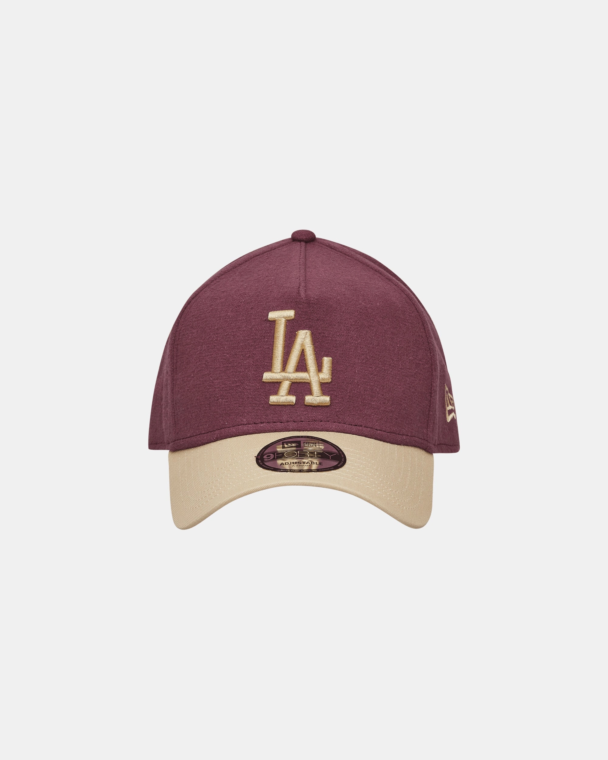 LA Dodgers Moleskin Crown 9FORTY A-Frame Adjustable Cap Dark Purple