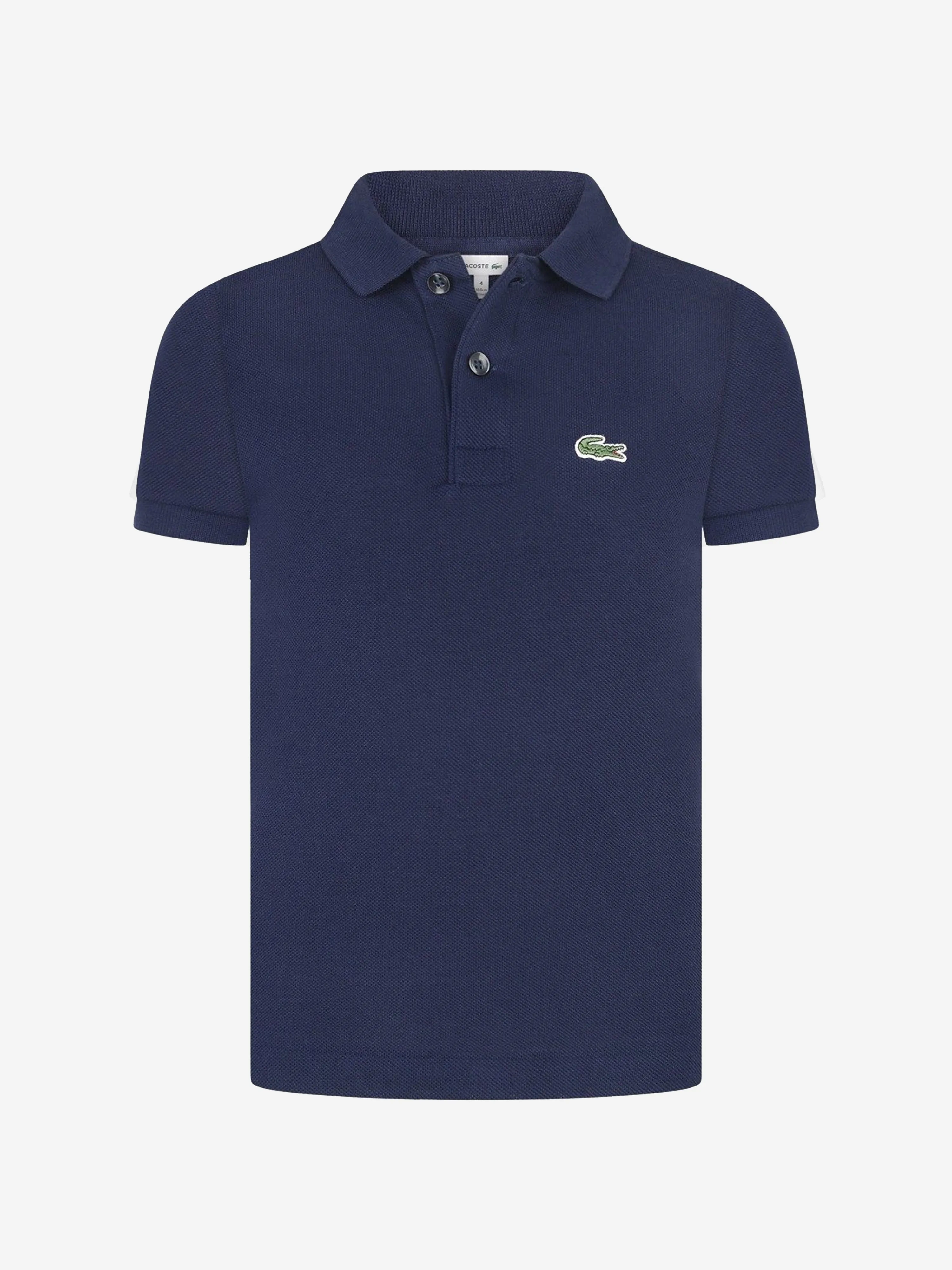 Lacoste Boys Logo Polo Shirt in Navy