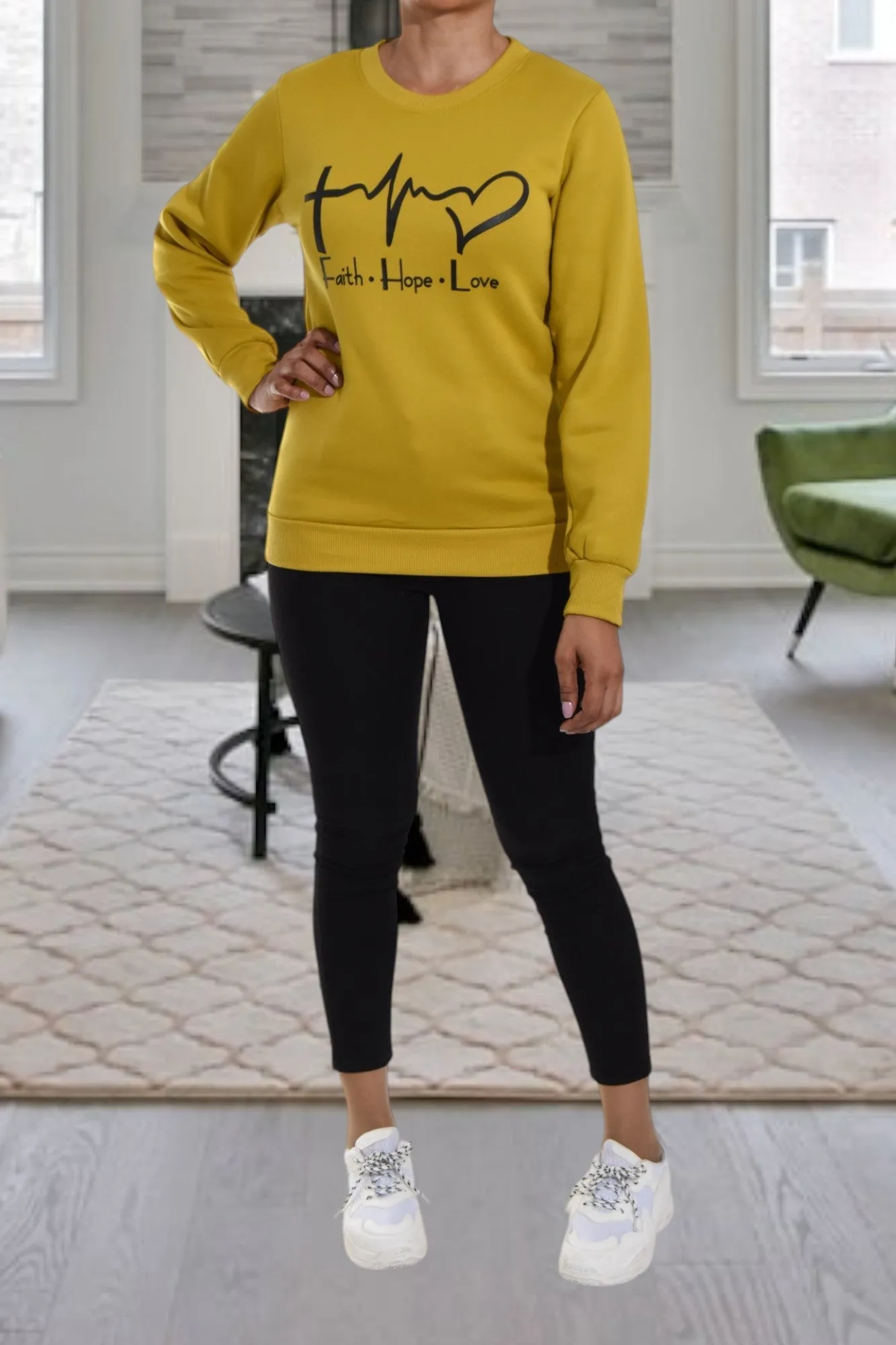 Ladies Love Mustard Sweater