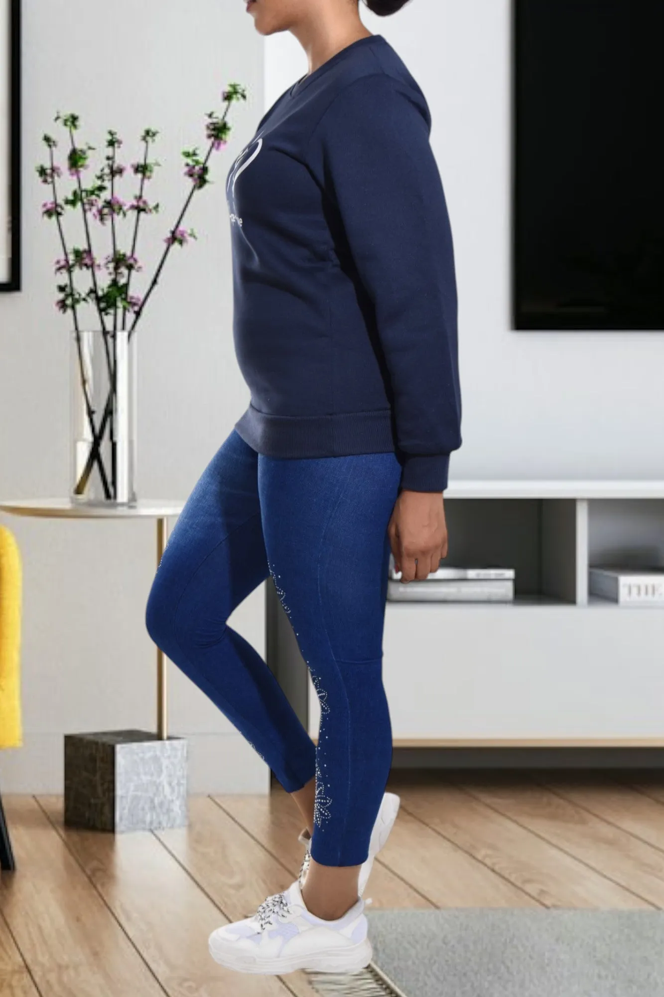 Ladies Love Navy Sweater
