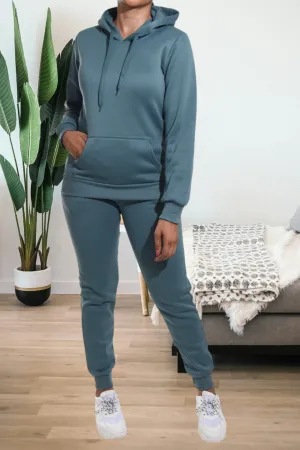 Ladies Teal Fleece Tracksuit