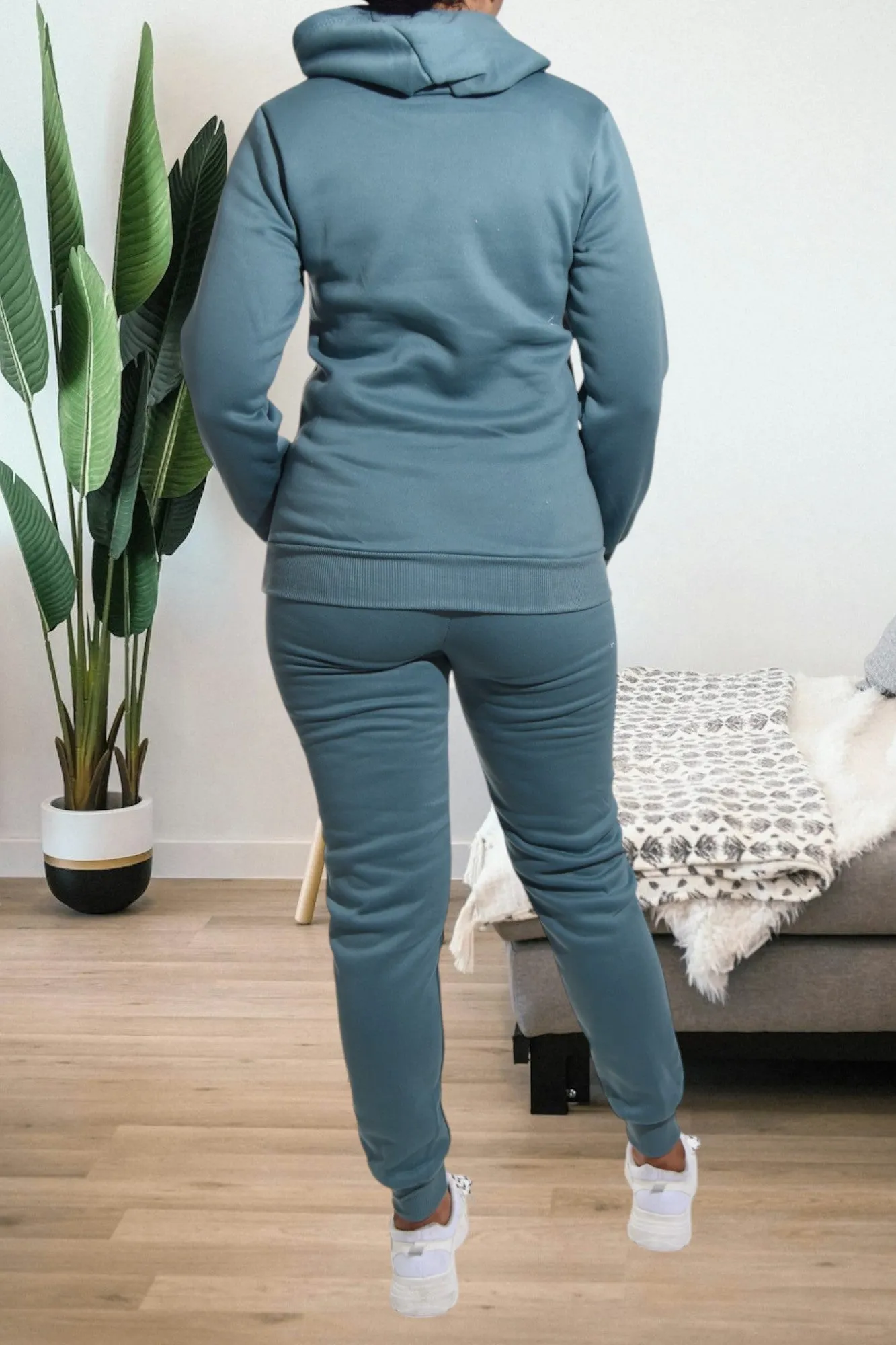 Ladies Teal Fleece Tracksuit