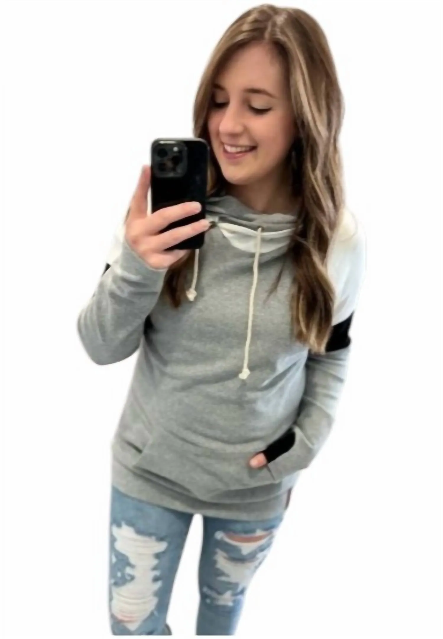 Long Sleeve Hoodies In Multicolor