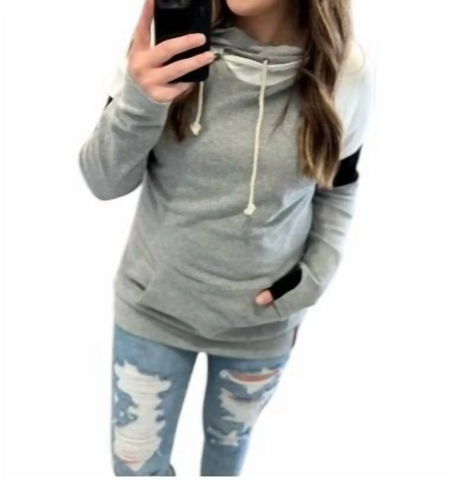 Long Sleeve Hoodies In Multicolor