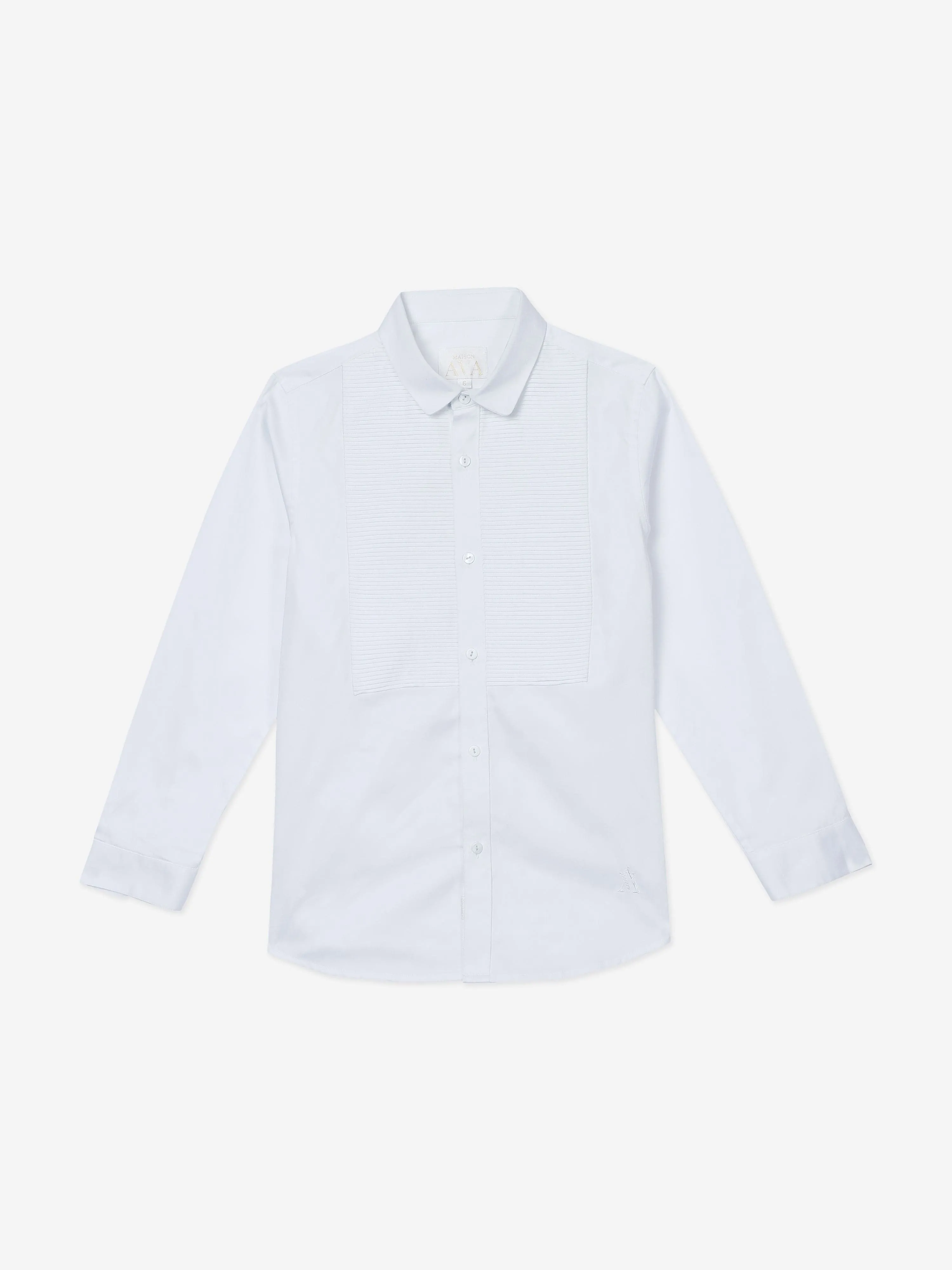 Maison Ava Boys Noel Shirt in White